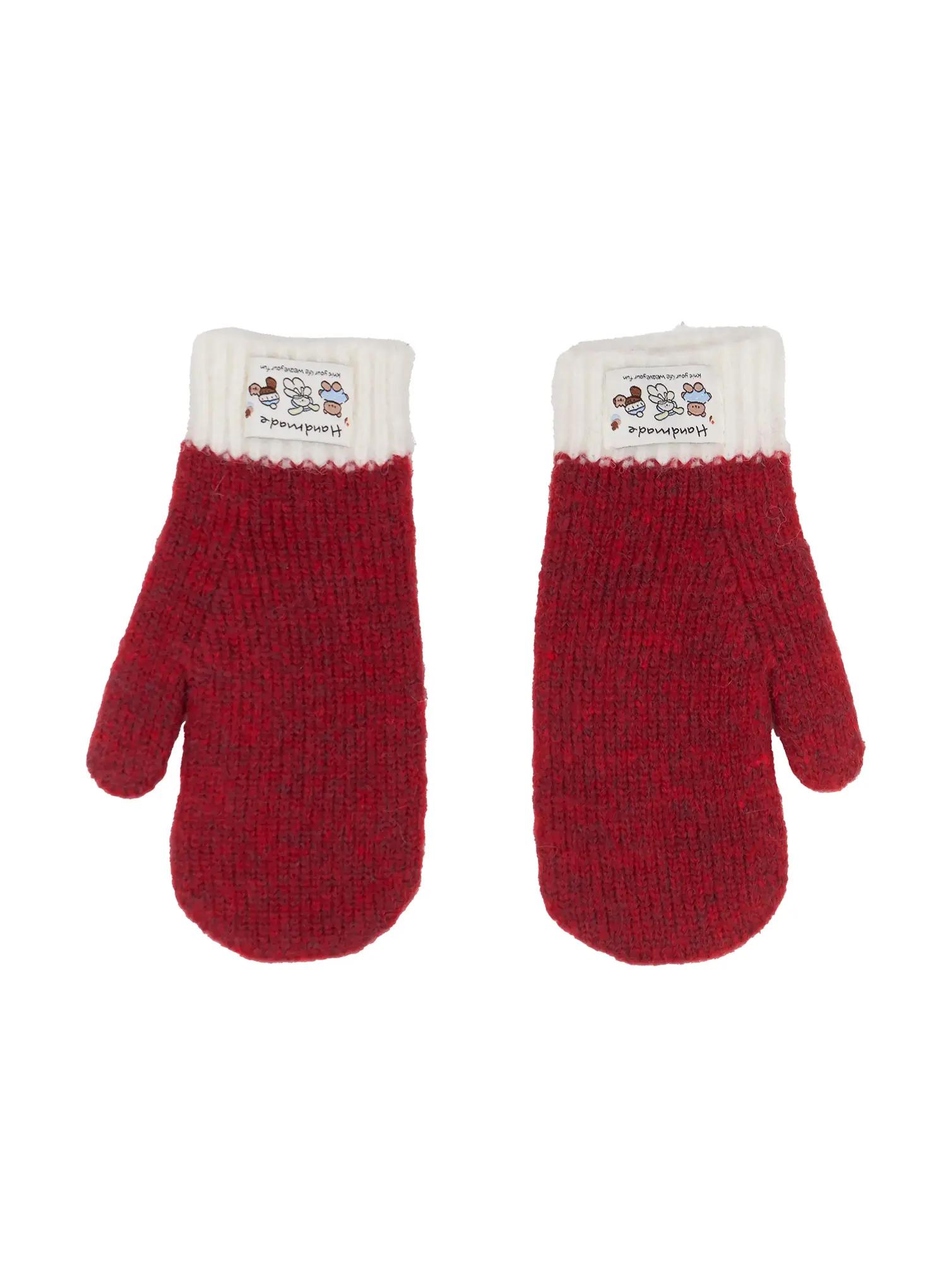 Two-Tone Doll Patch Mittens IN510 - Image 3