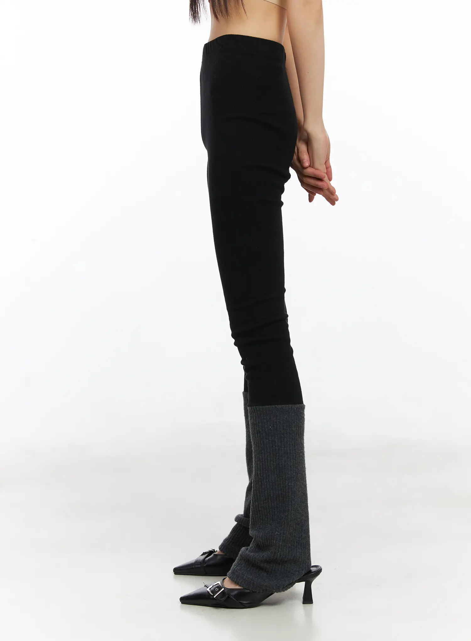 Two Tone Fleece Leggings CD522 - Image 3