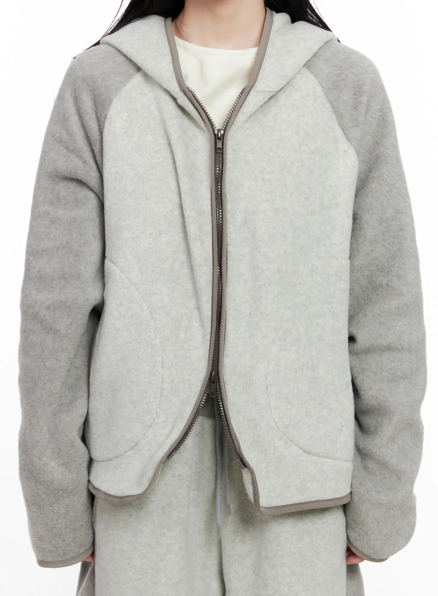 Two-Tone Hooded Jacket CO522 - Image 7