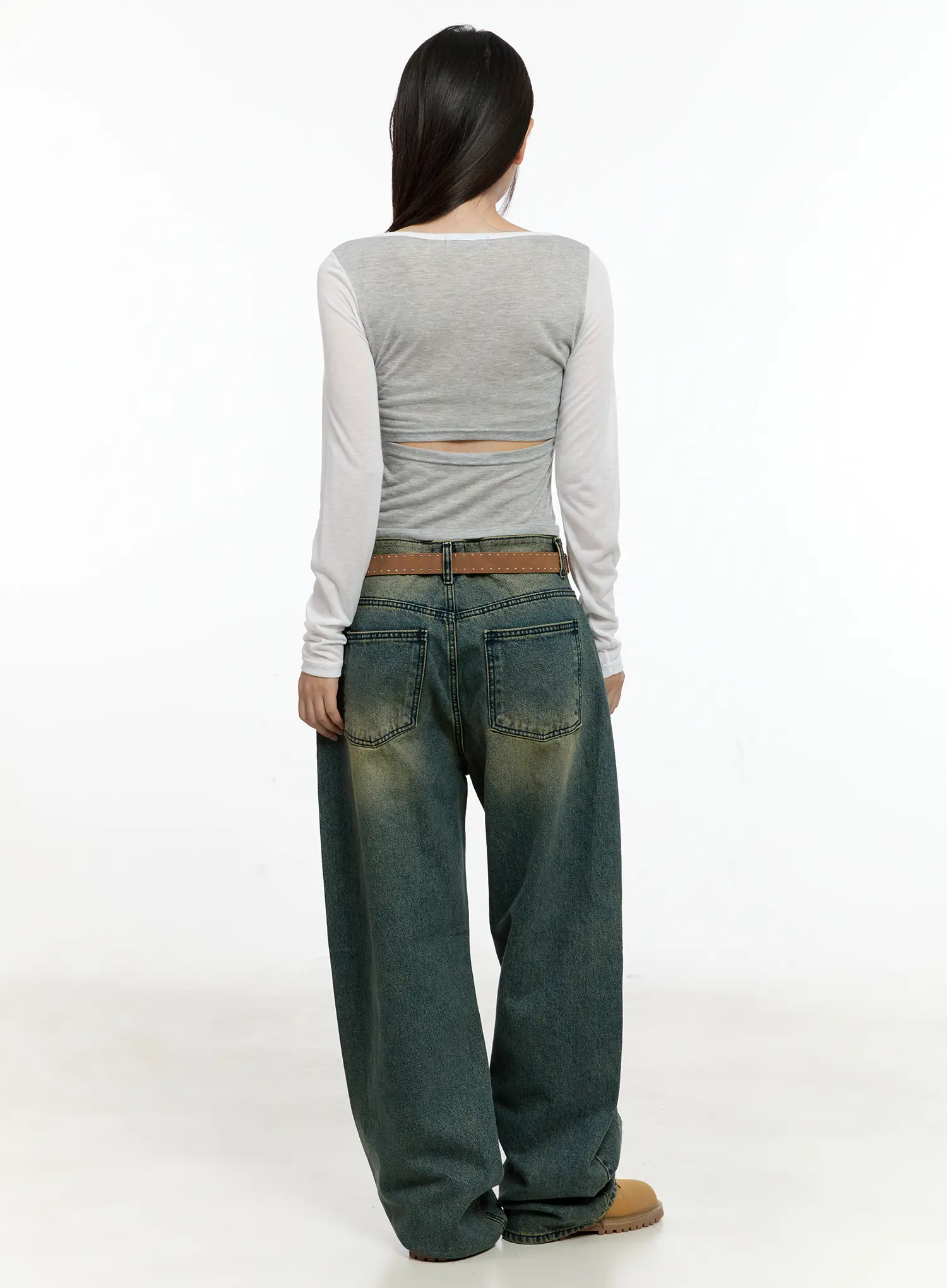 Two-Tone Long-Sleeve Top CL531 - Image 11