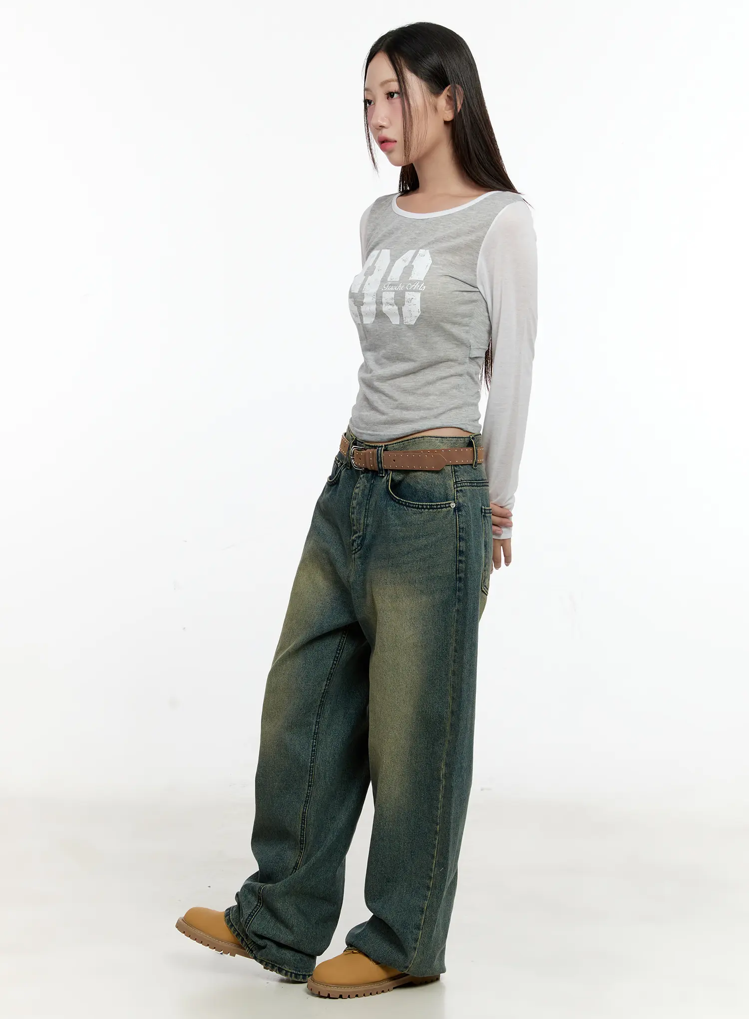 Two-Tone Long-Sleeve Top CL531 - Image 8