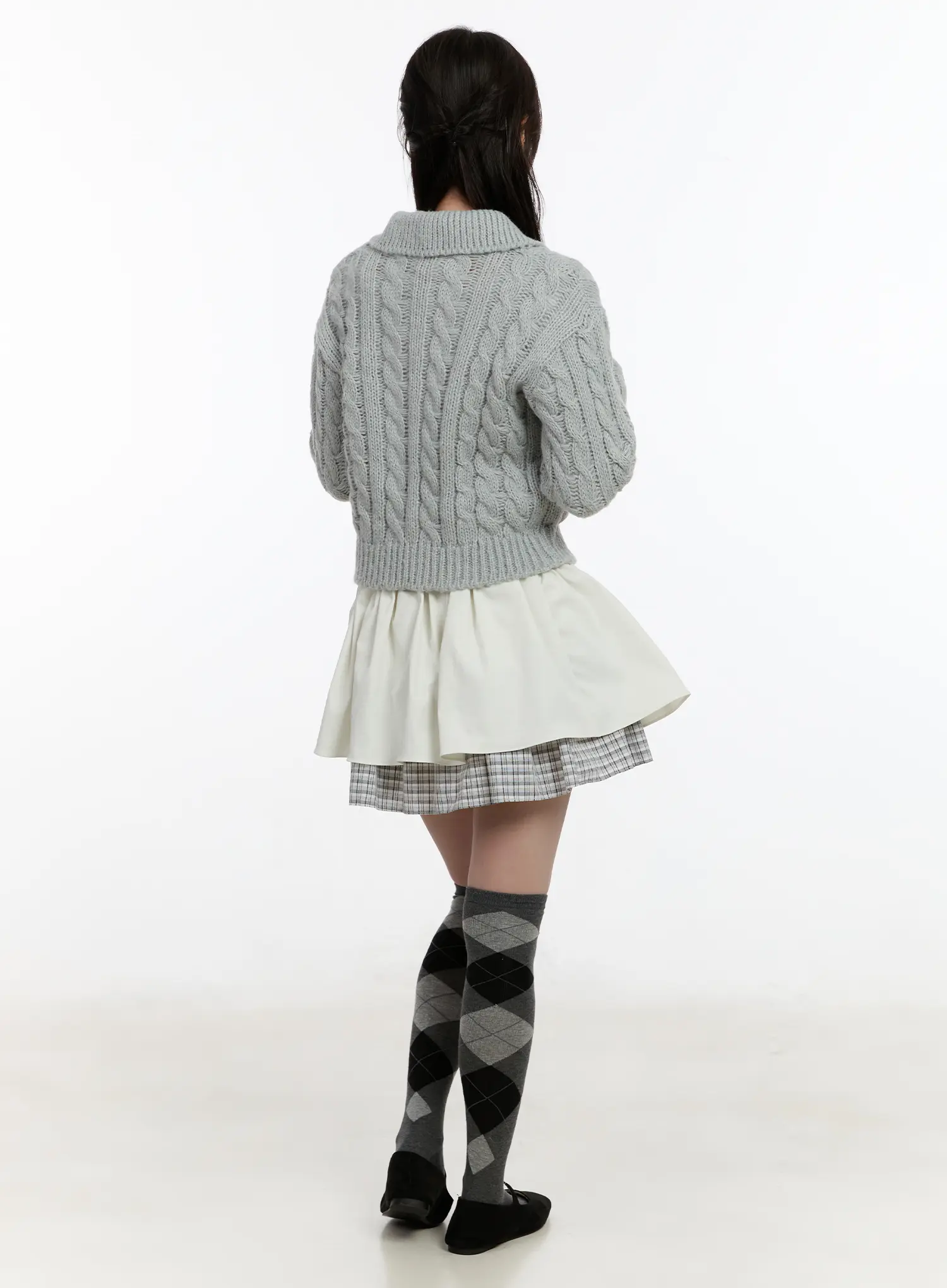 Two-Tone Plaid Mini Skirt CM510 - Image 9