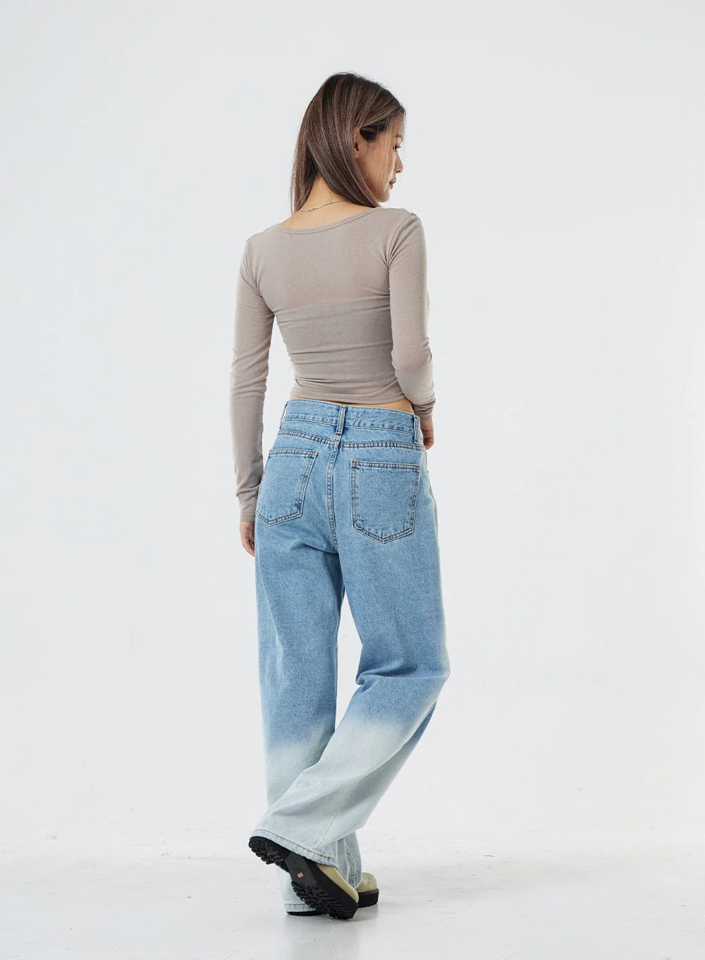 Two Tone Zip-Up Cropped Top CG31 - Image 11