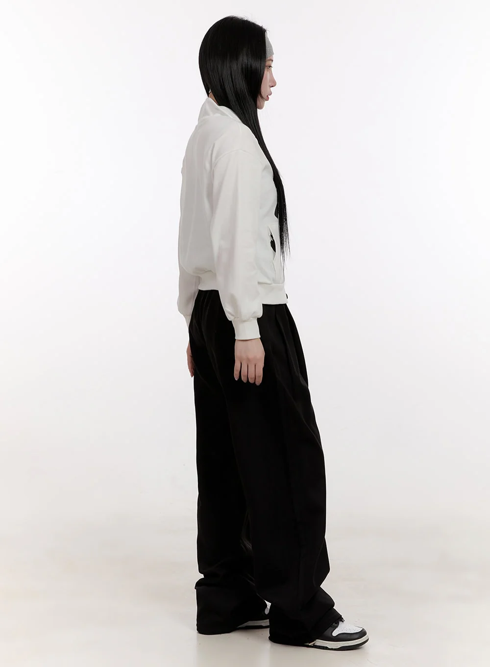 Two-Way Graphic Zip-Up Sweatshirt CJ531 - Image 3