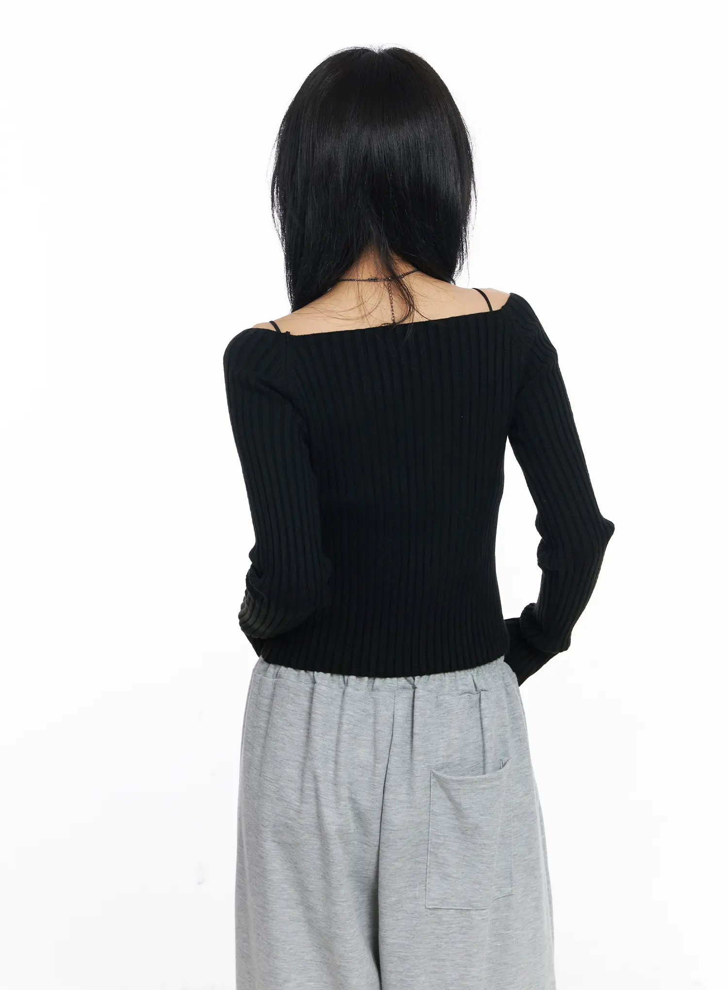 Two-Way Ribbon Knit Cardigan CJ523 - Image 7