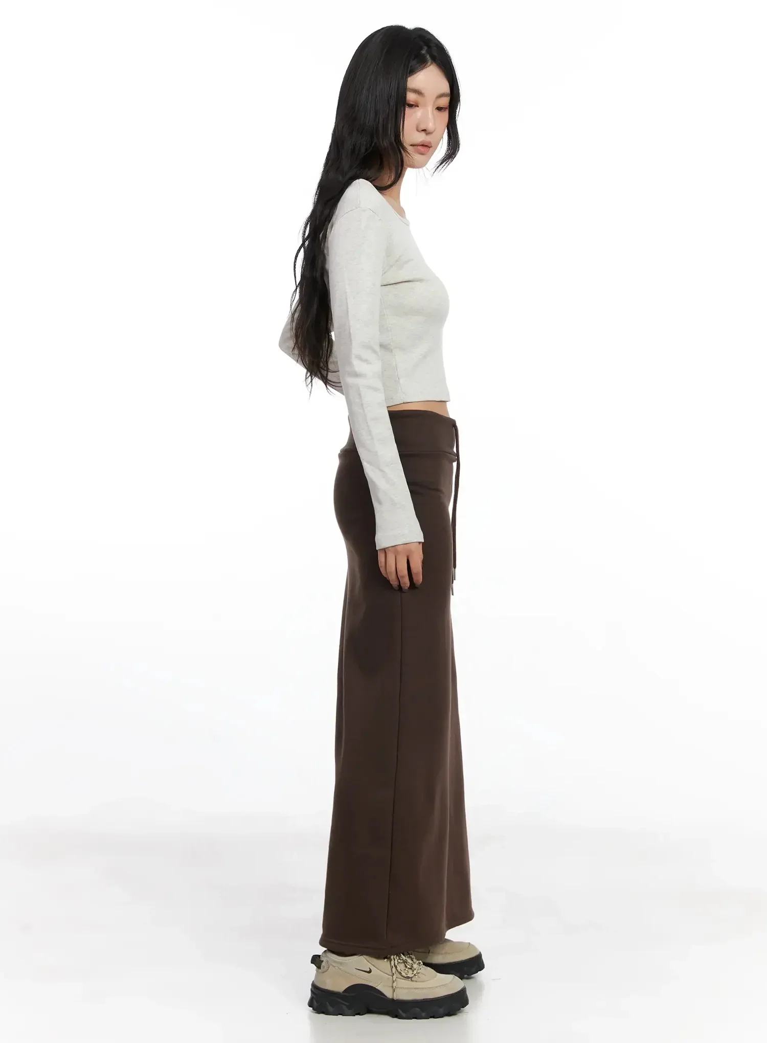 U-Neck Crop Long Sleeve Top IN528 - Image 9