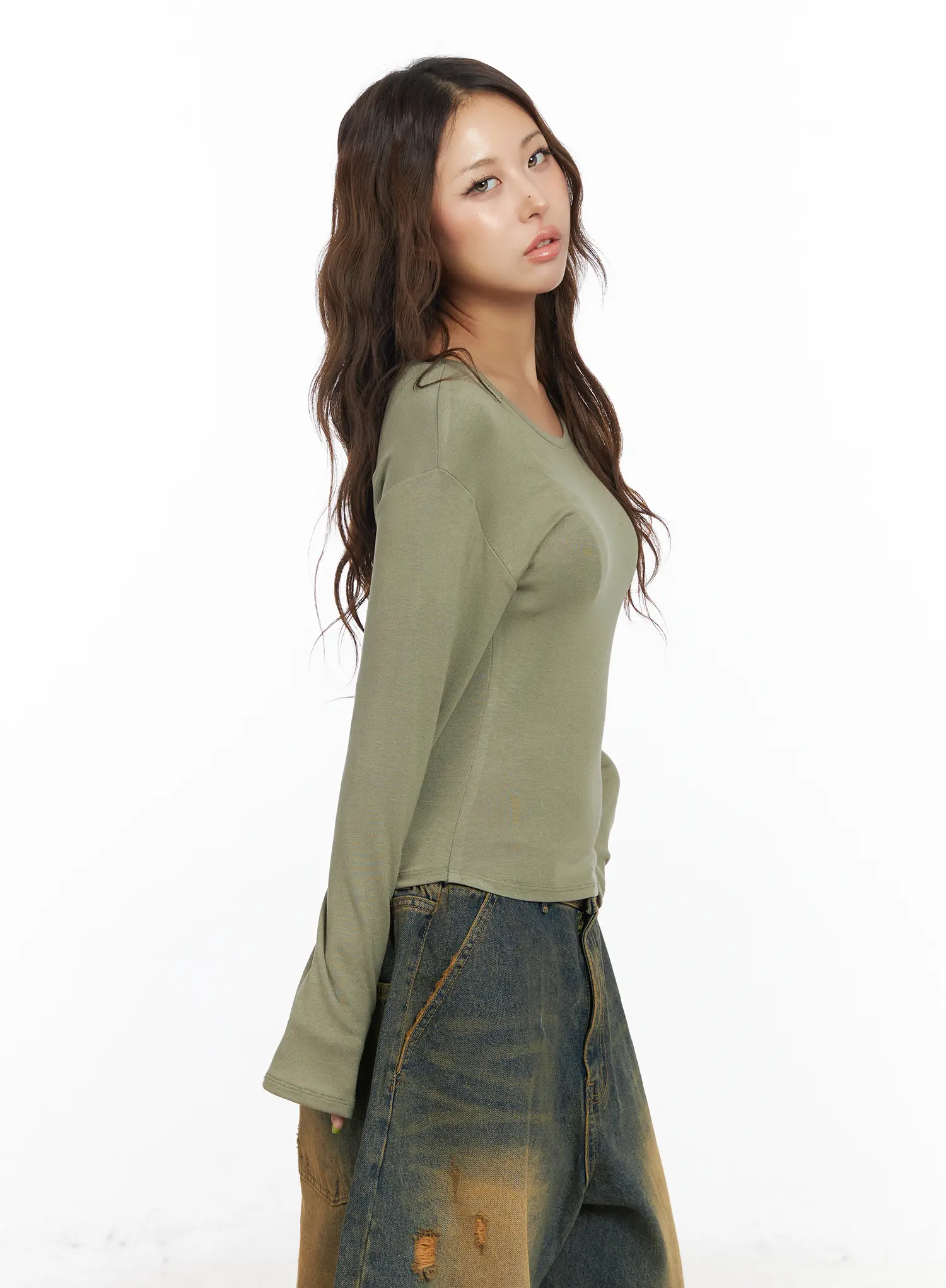 U-Neck Long Sleeve Top CF512 - Image 6