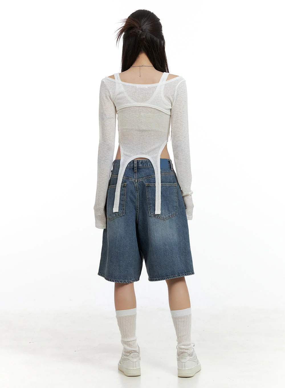 Unbalanced Chic Crop Top CL424 - Image 4