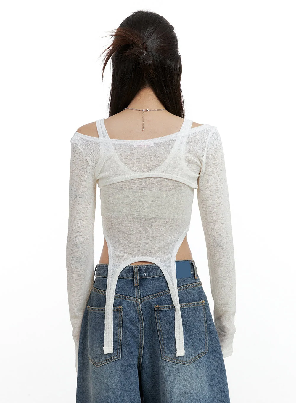 Unbalanced Chic Crop Top CL424 - Image 6