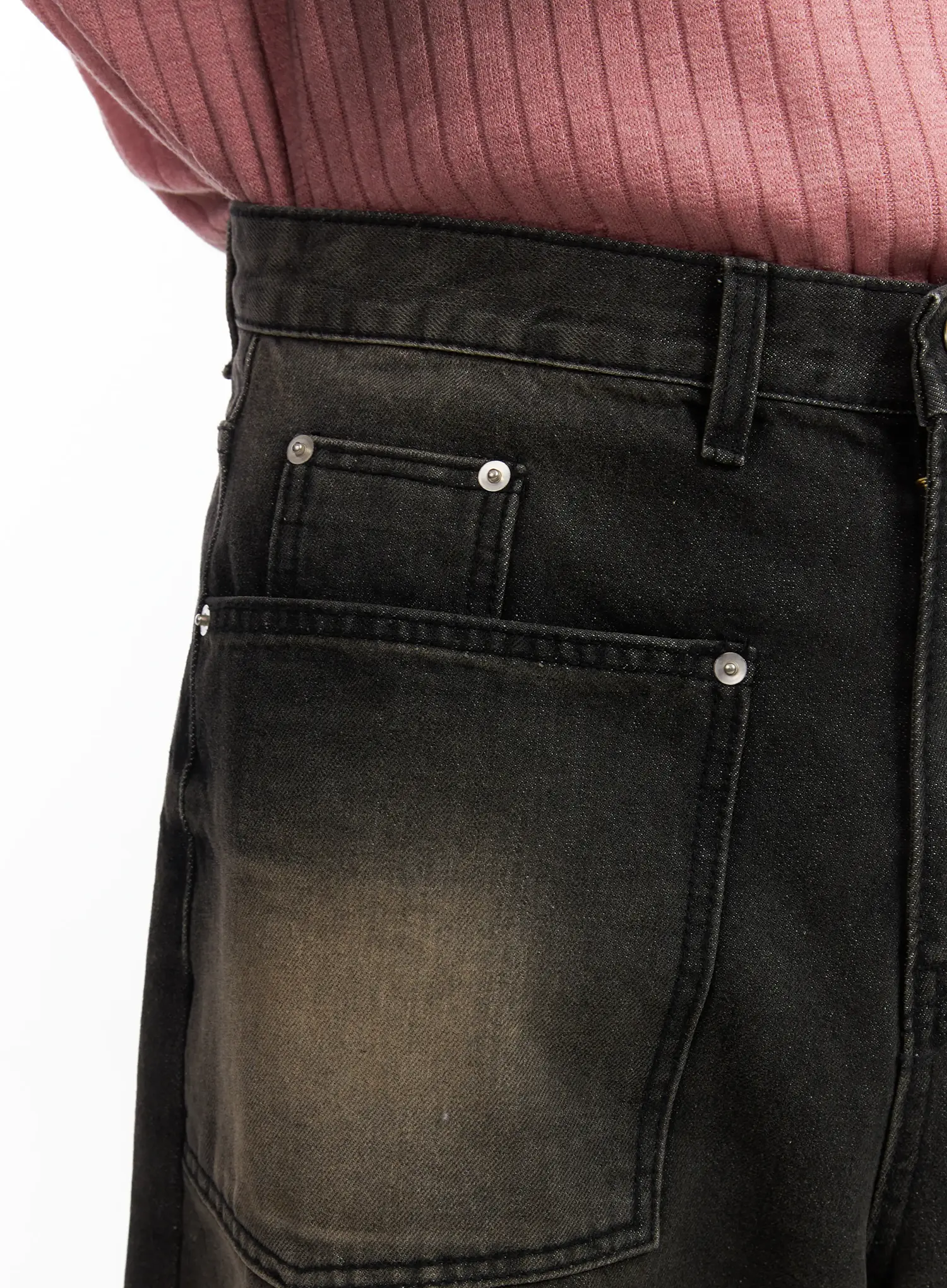 Unique Front Pocket Dark-Washed Jeans ID515 - Image 2