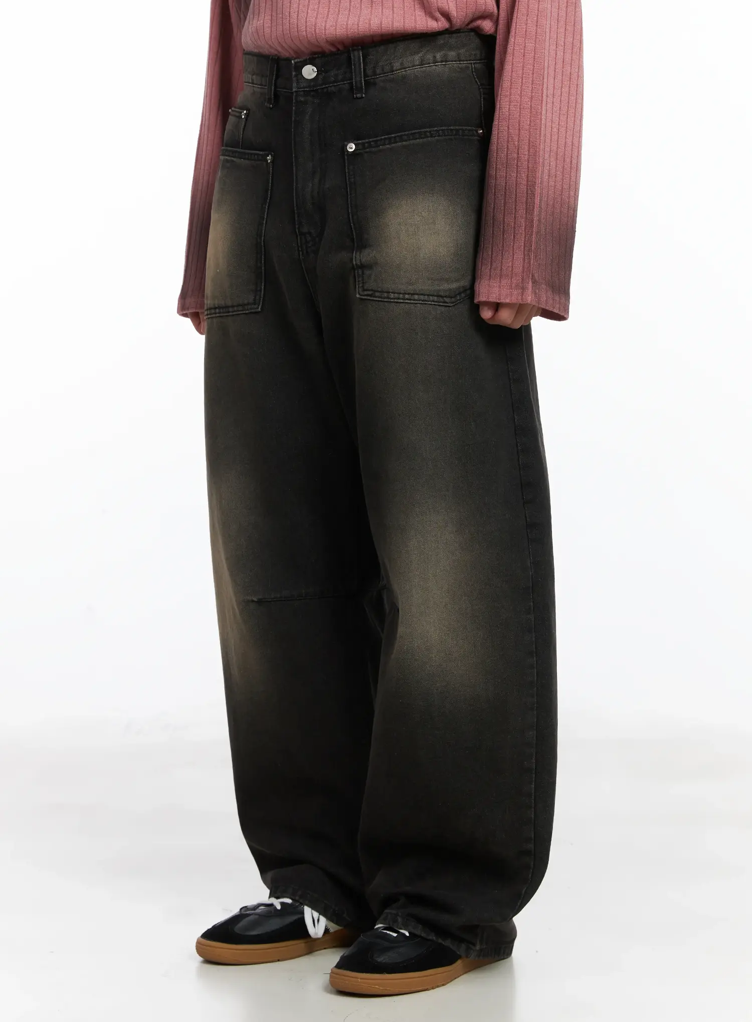 Unique Front Pocket Dark-Washed Jeans ID515 - Image 5