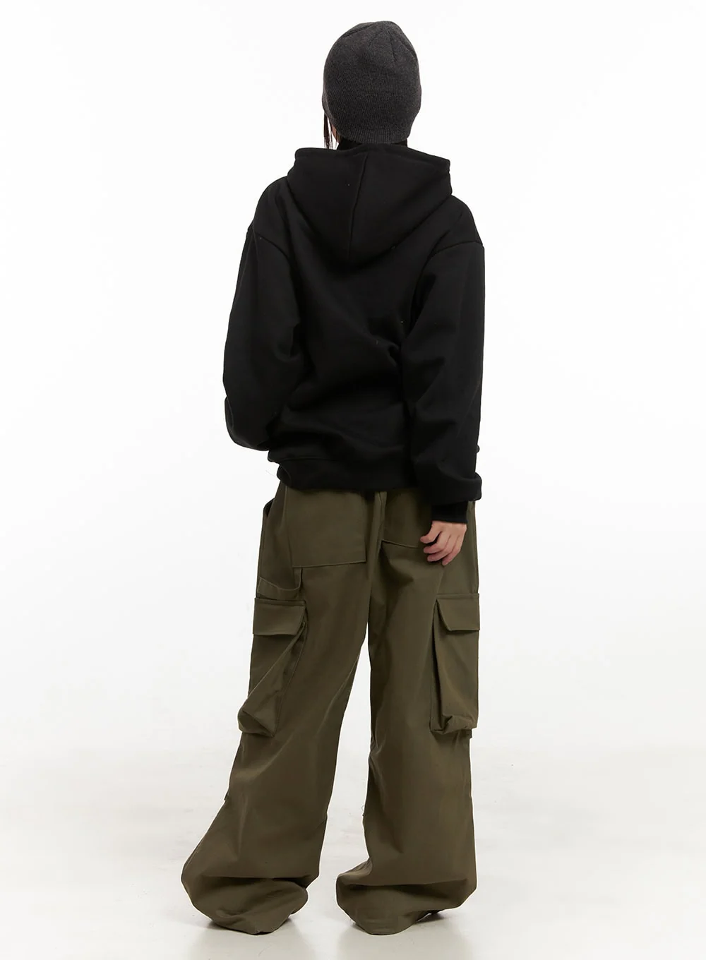 Unisex Oversized Cotton Cargo Pants CJ506 - Image 7