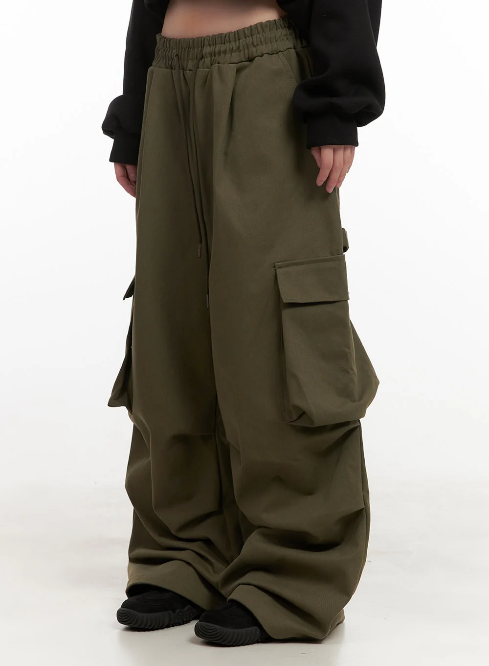 Unisex Oversized Cotton Cargo Pants CJ506 - Image 8