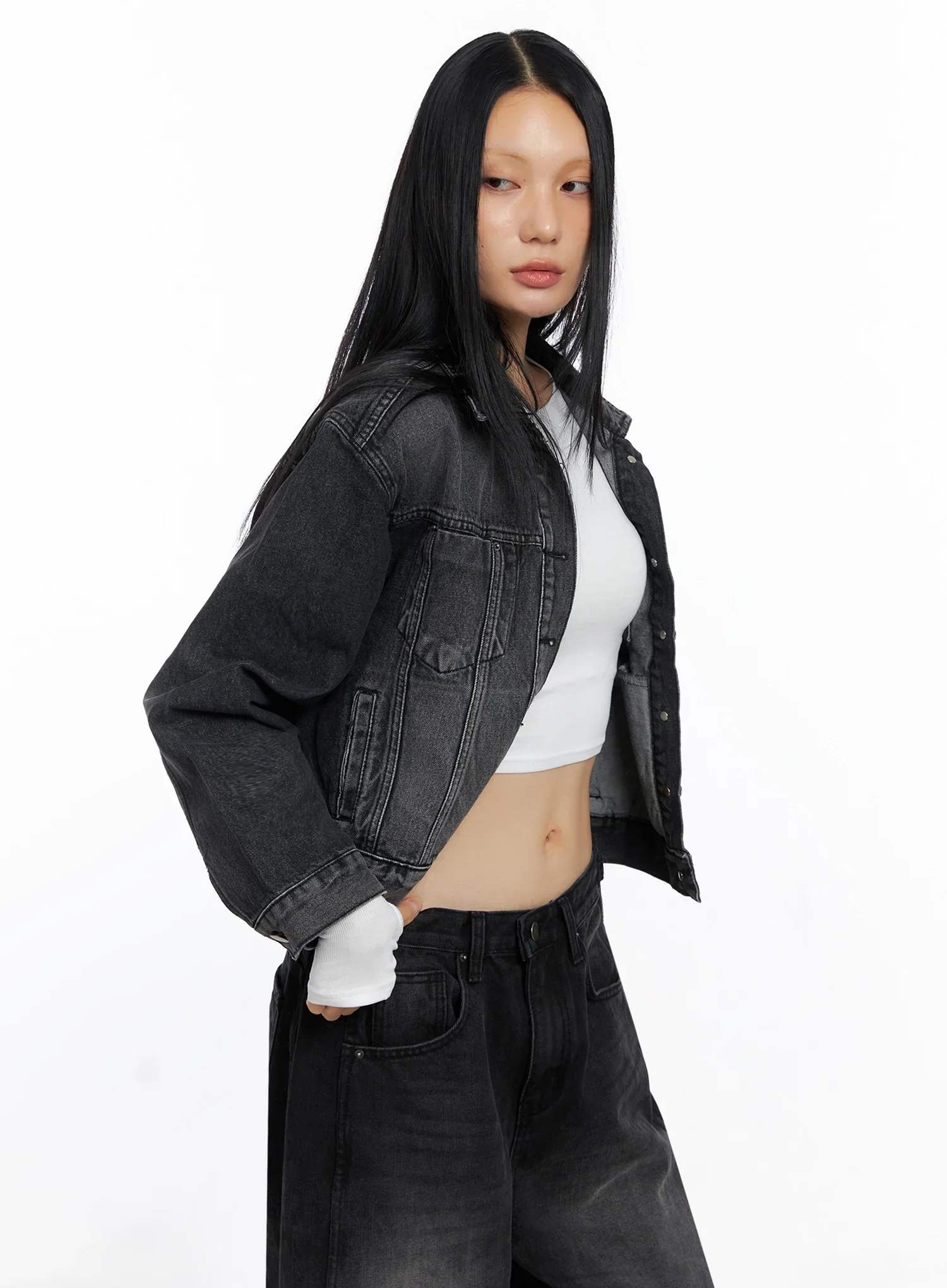 Urban Washed Denim Jacket IO517 - Image 6