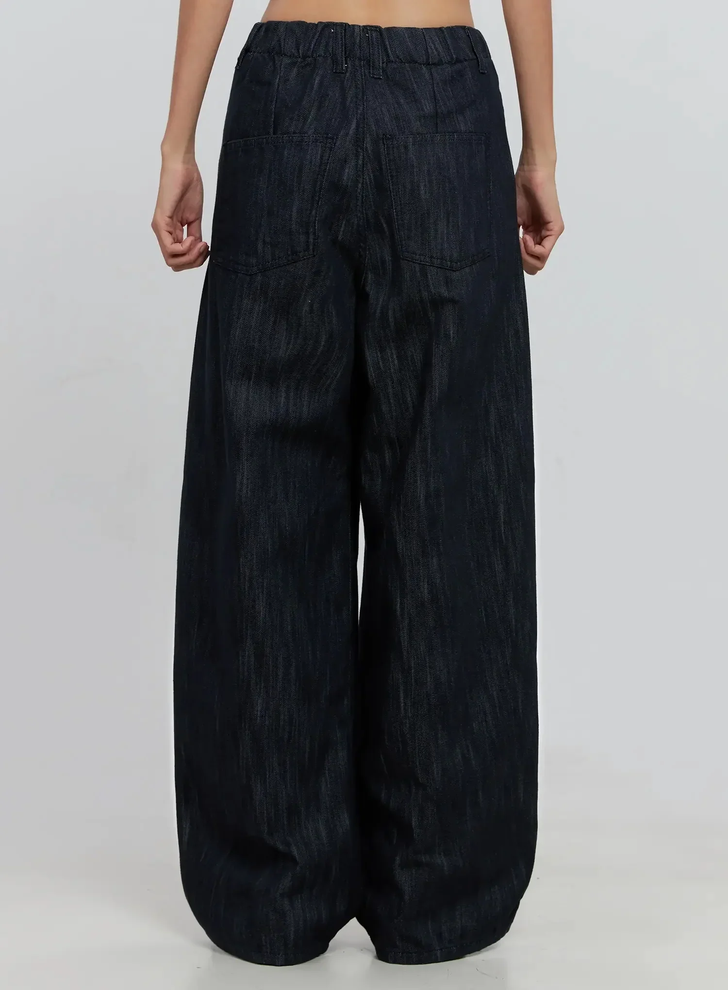 Uven Pintuck Wide-Leg Jeans IS516 - Image 8