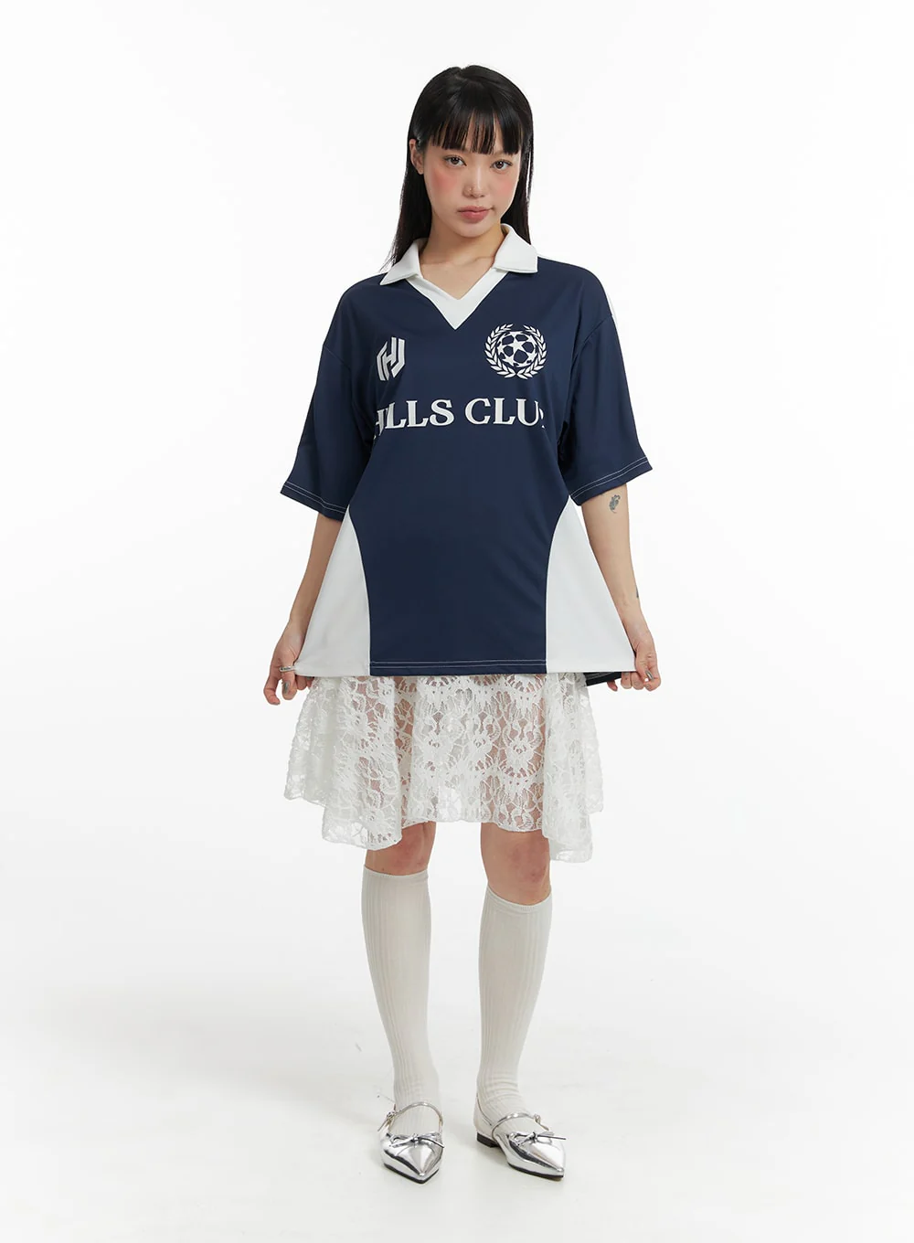 V-Neck Collar Football Jersey Shirt IF423 - Image 2