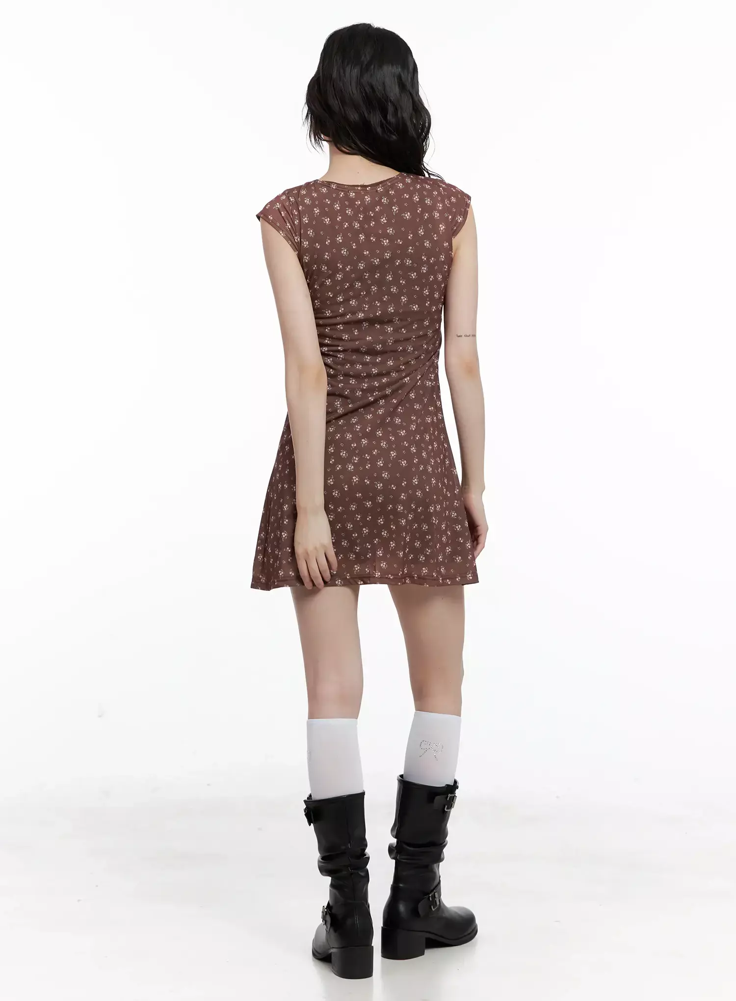 V-Neck Floral Print A-Line Dress IL531 - Image 14