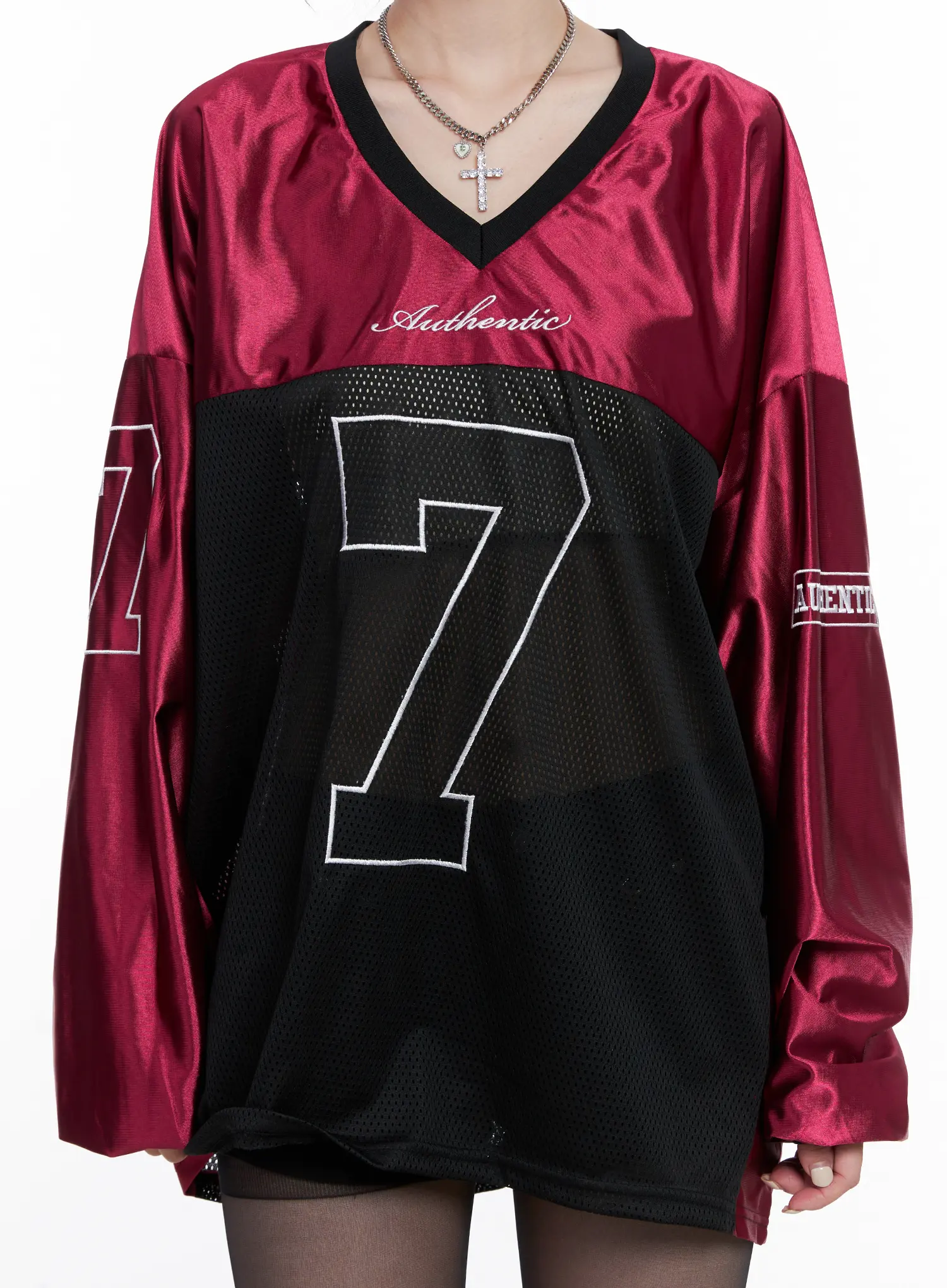 V-Neck Graphic Jersey Top CS512 - Image 3
