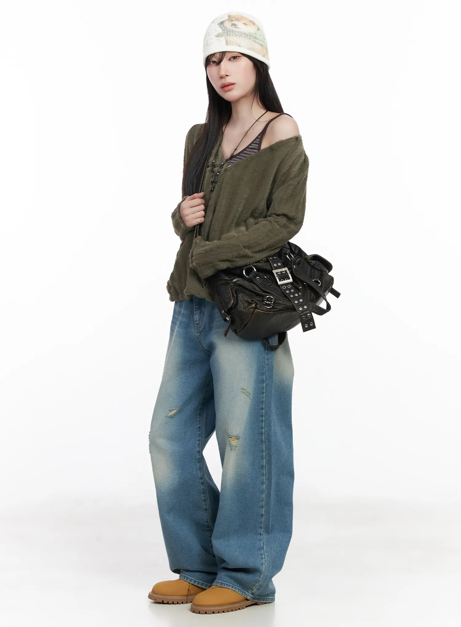 V-Neck Knit Sweater CF523 - Image 7