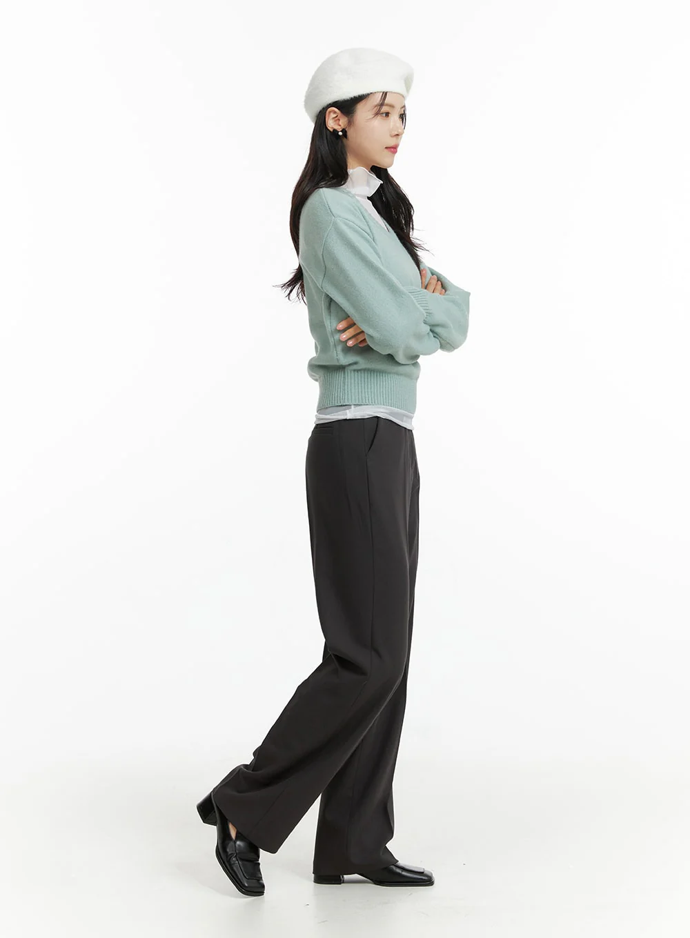 V-Neck Knit Sweater OF408 - Image 5