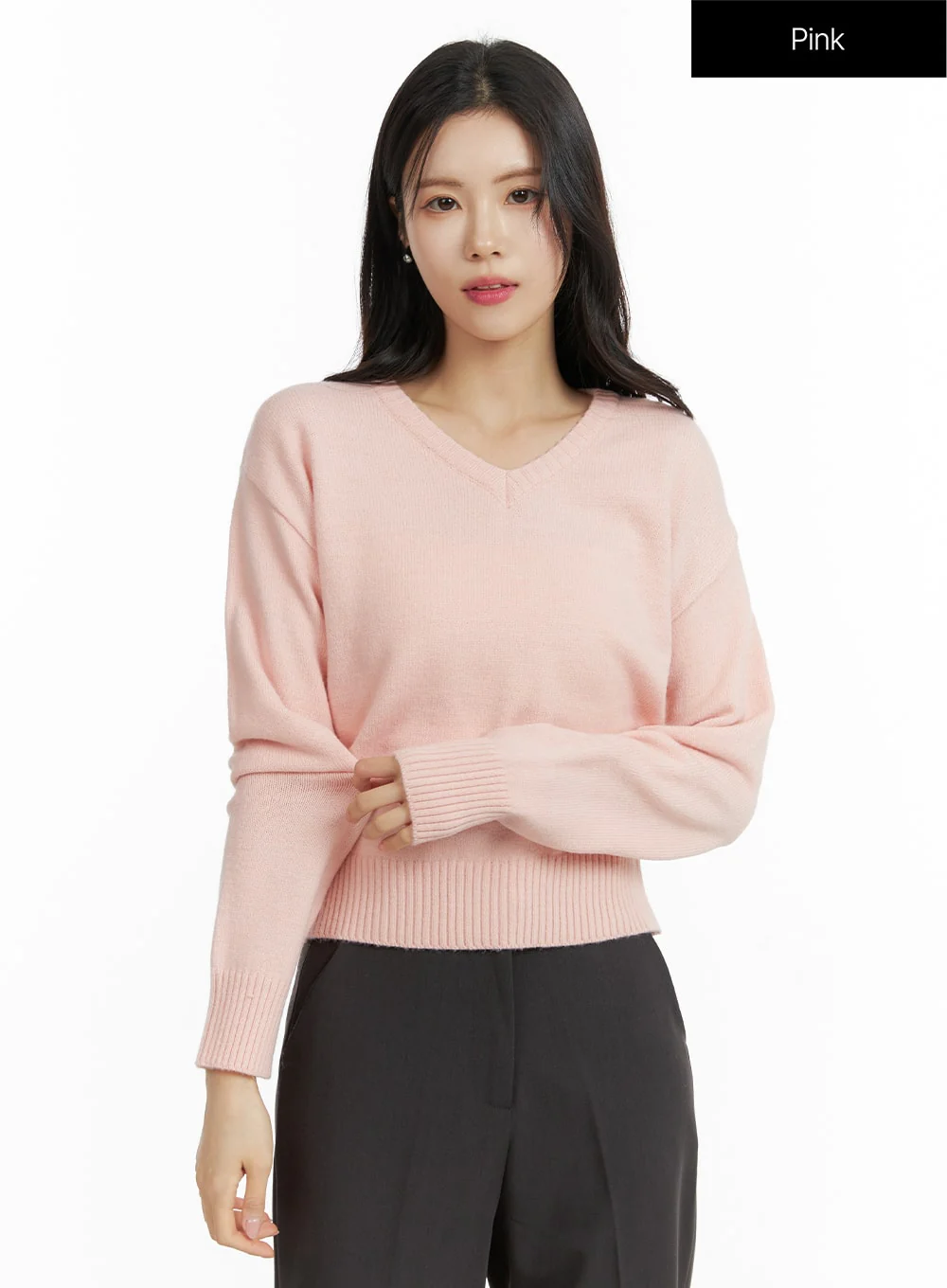 V-Neck Knit Sweater OF408 - Image 9