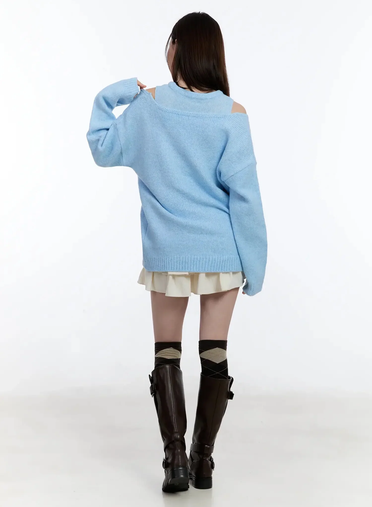 V-Neck Knit Tank and Sweater Set ID526 - Image 11