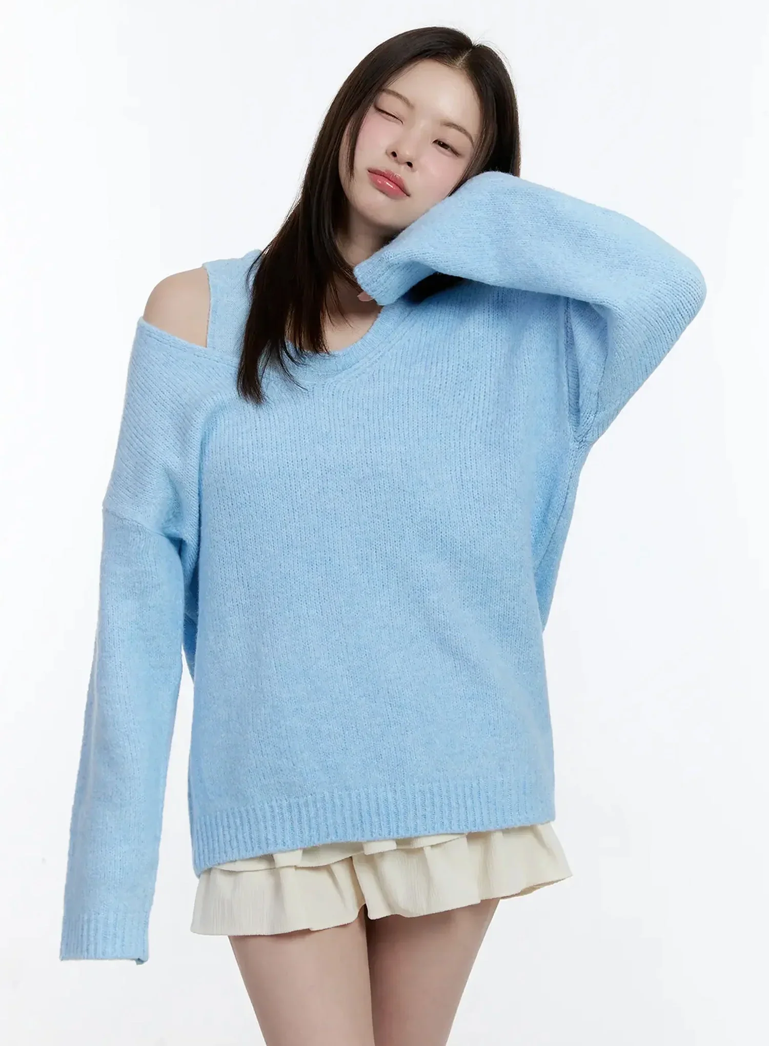 V-Neck Knit Tank and Sweater Set ID526 - Image 7