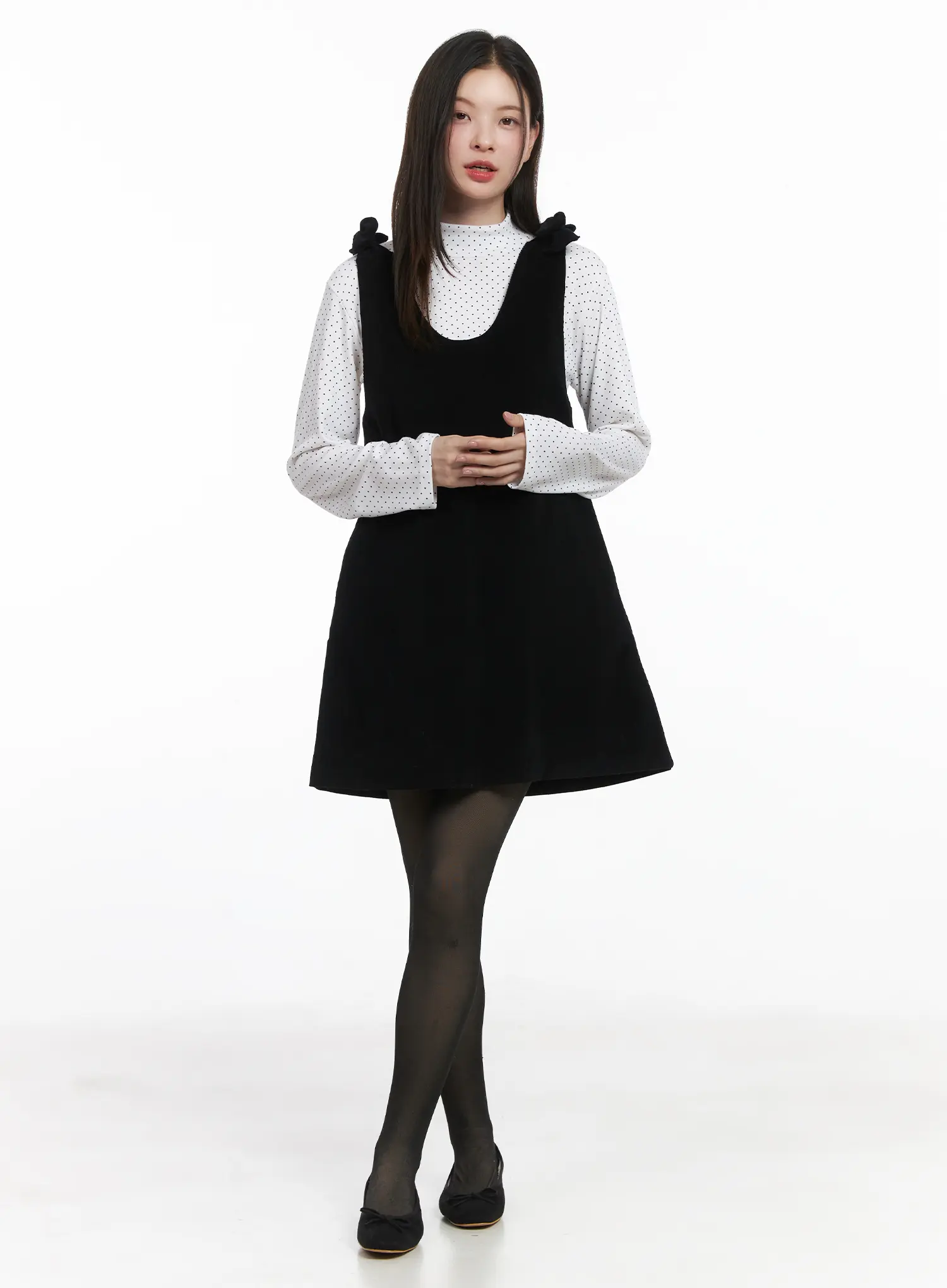 Velvet Bow Detail Mini Dress CJ506 - Image 3