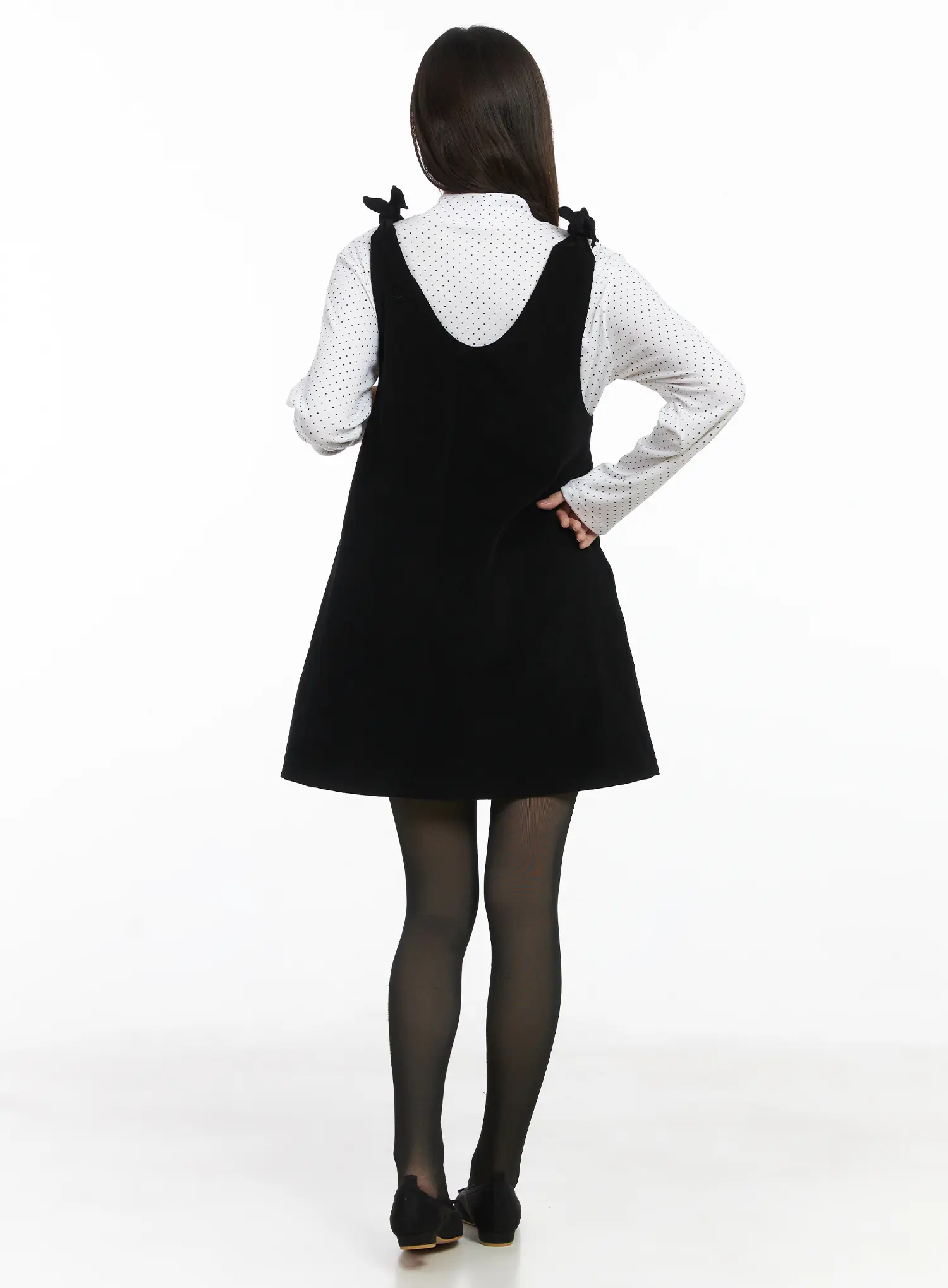 Velvet Bow Detail Mini Dress CJ506 - Image 5