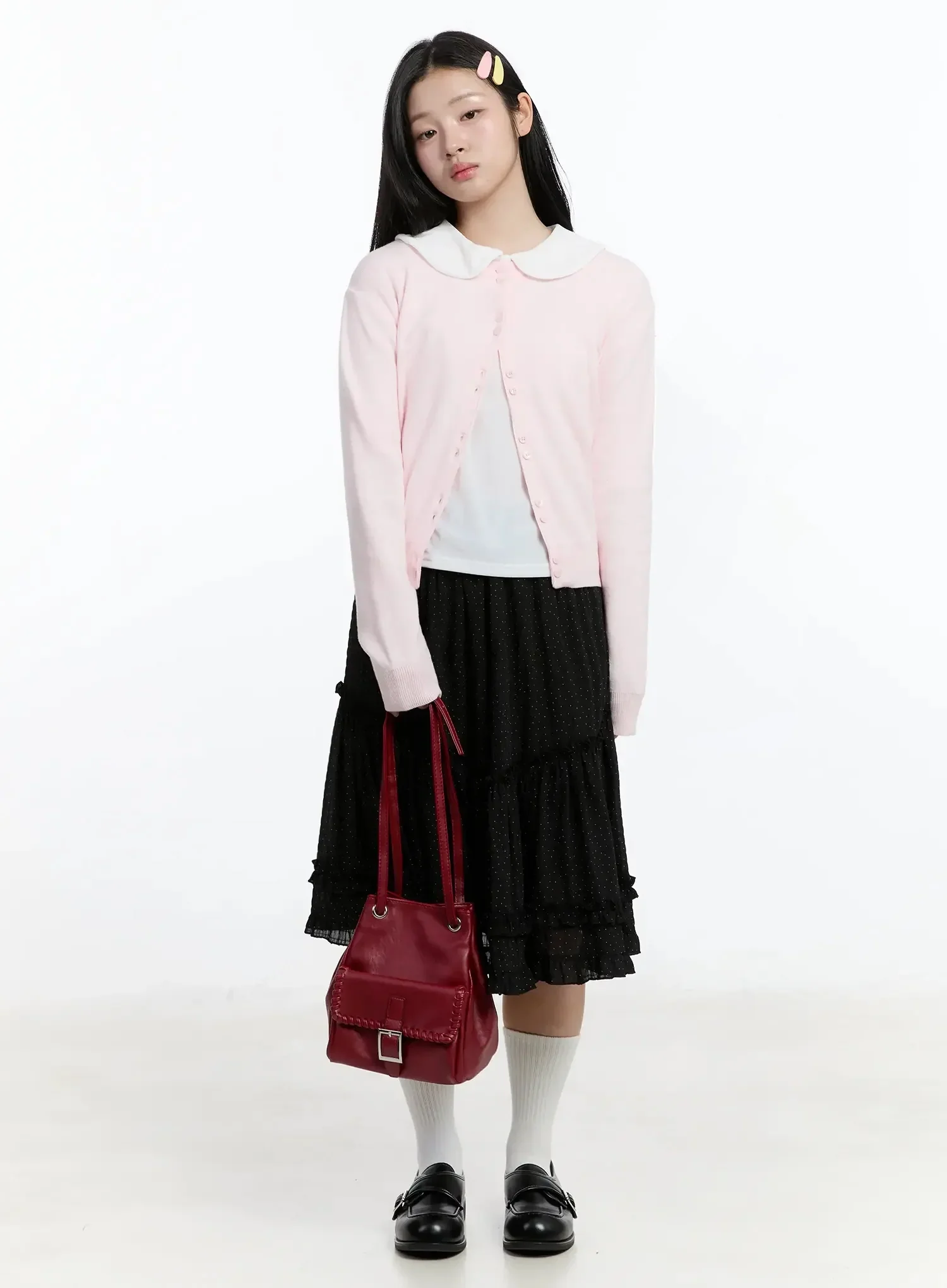 Velvet Collar 3/4 SleeveTop IM513 - Image 16
