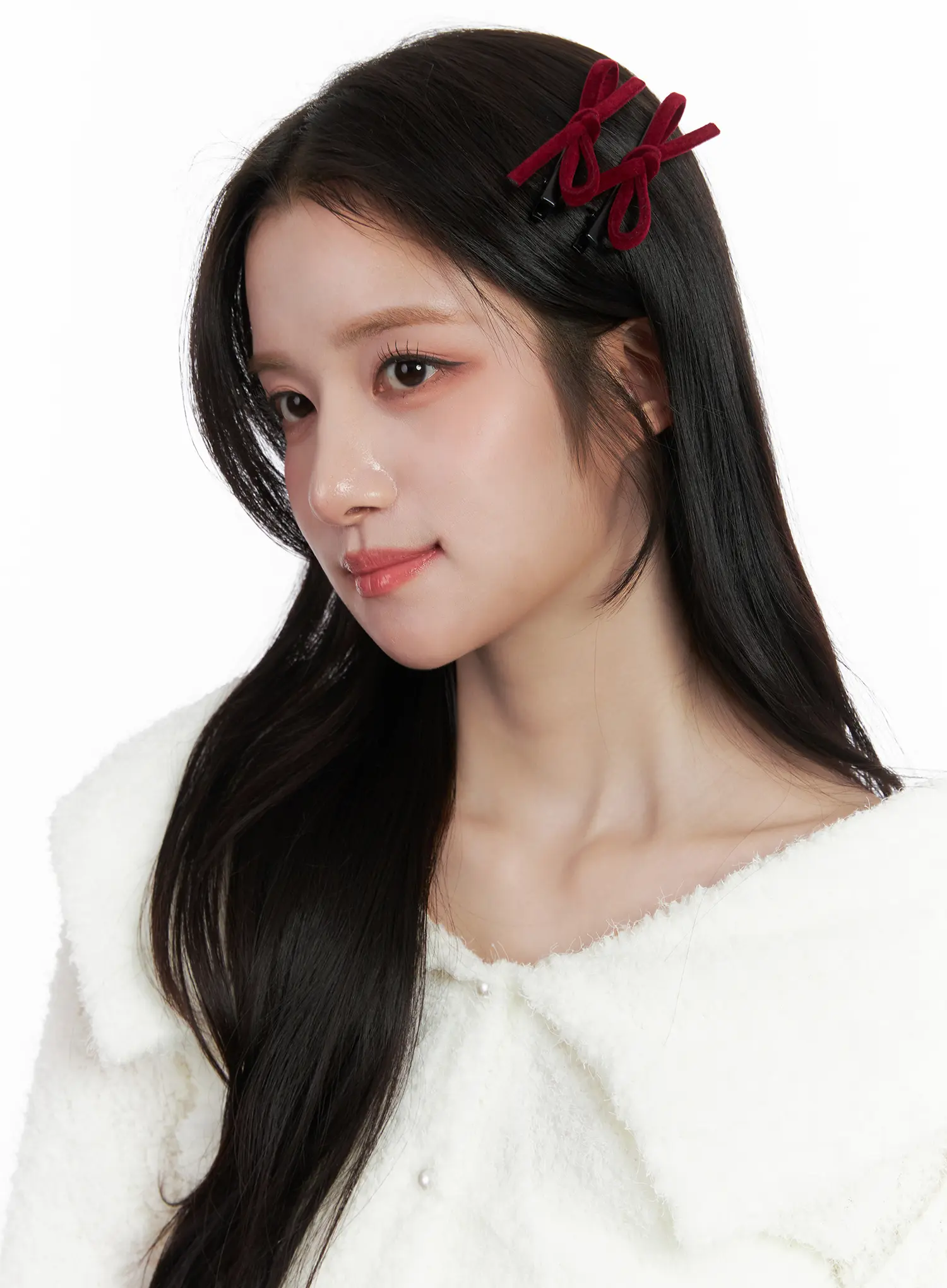 Velvet Ribbon Hair Clip CN527 - Image 2