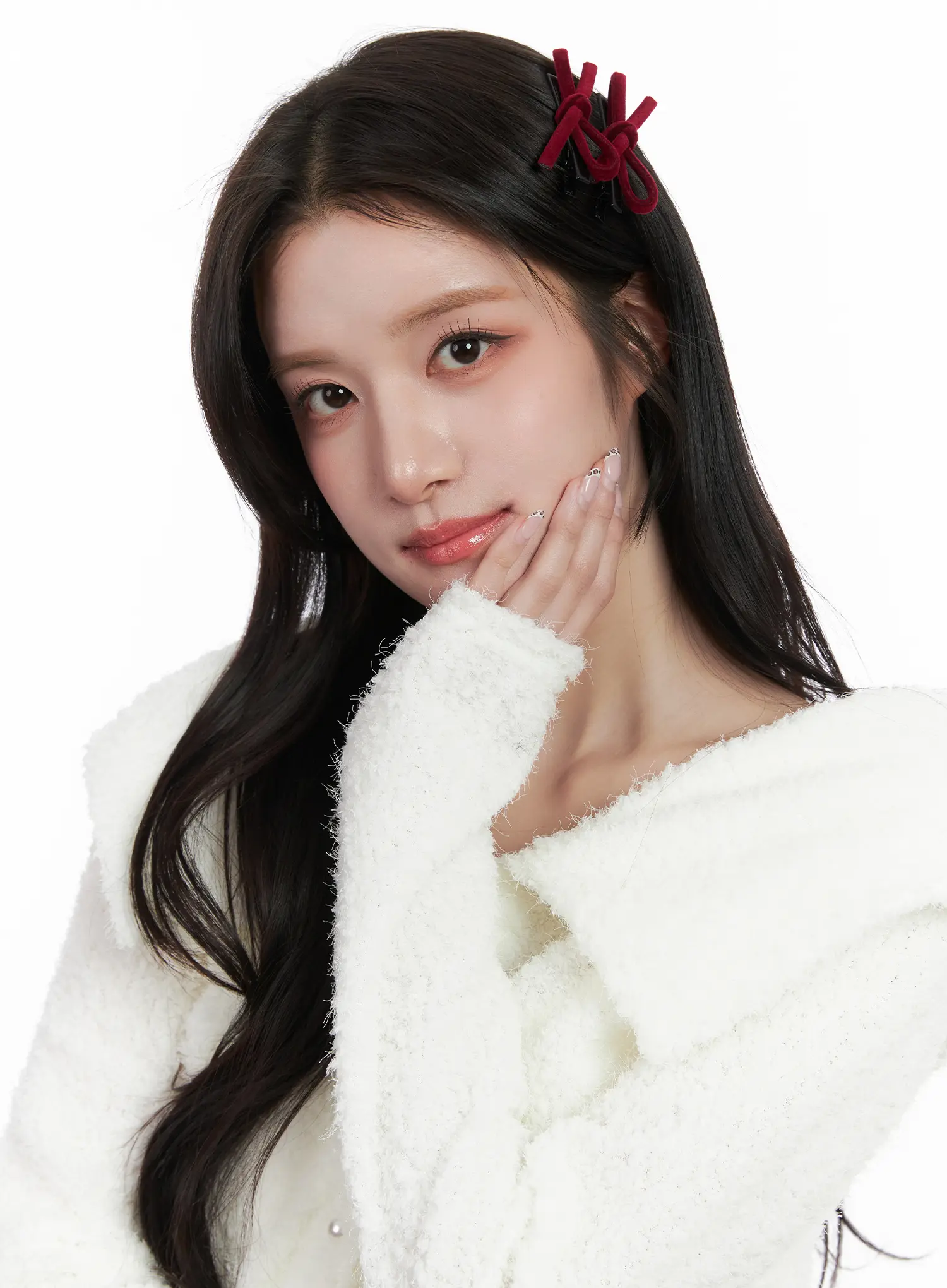 Velvet Ribbon Hair Clip CN527 - Image 3