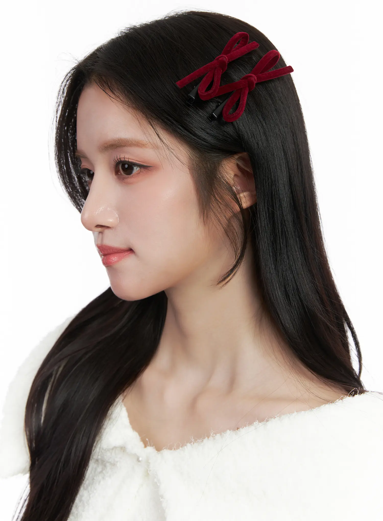 Velvet Ribbon Hair Clip CN527 - Image 4