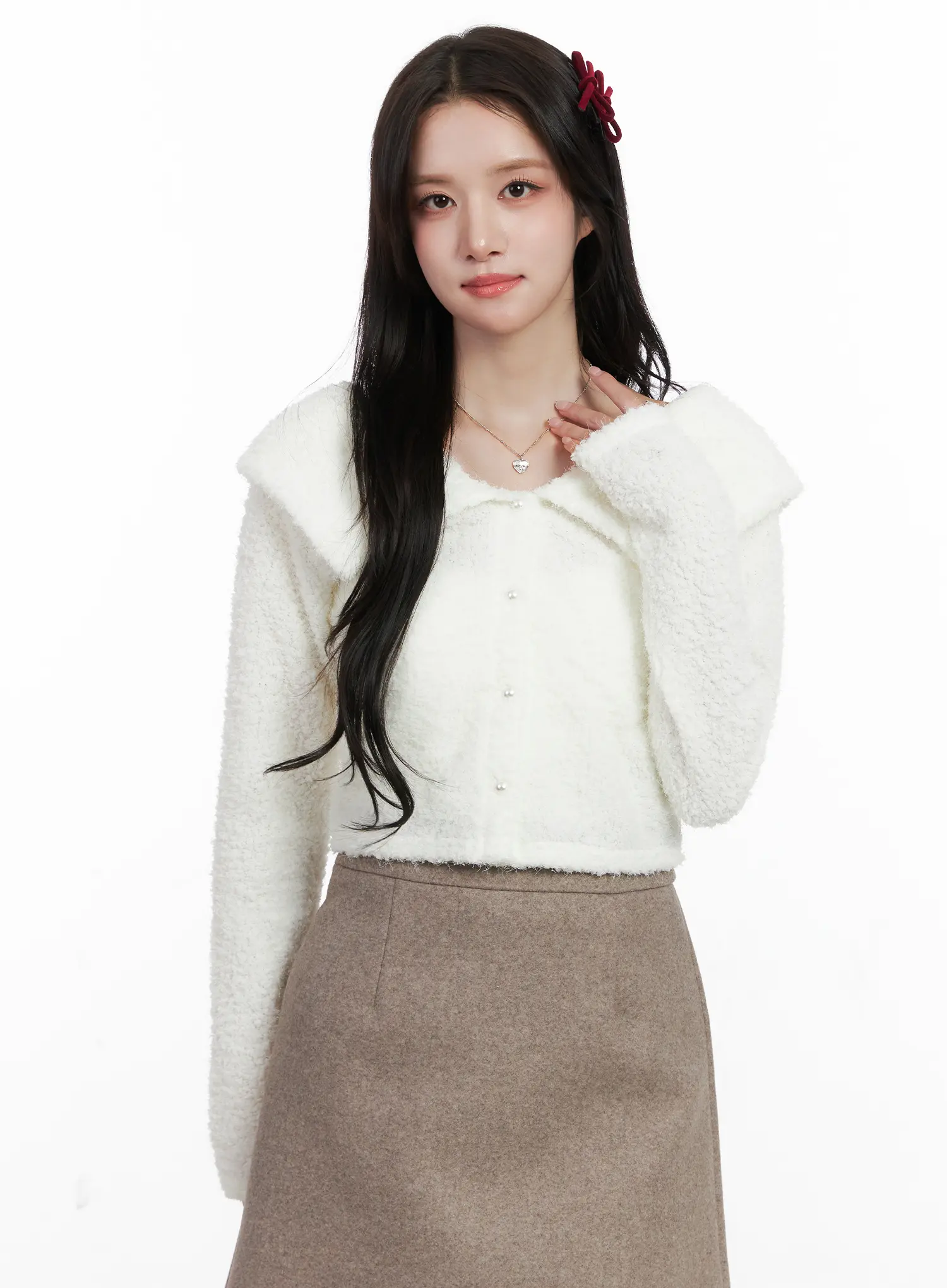 Velvet Ribbon Hair Clip CN527 - Image 5