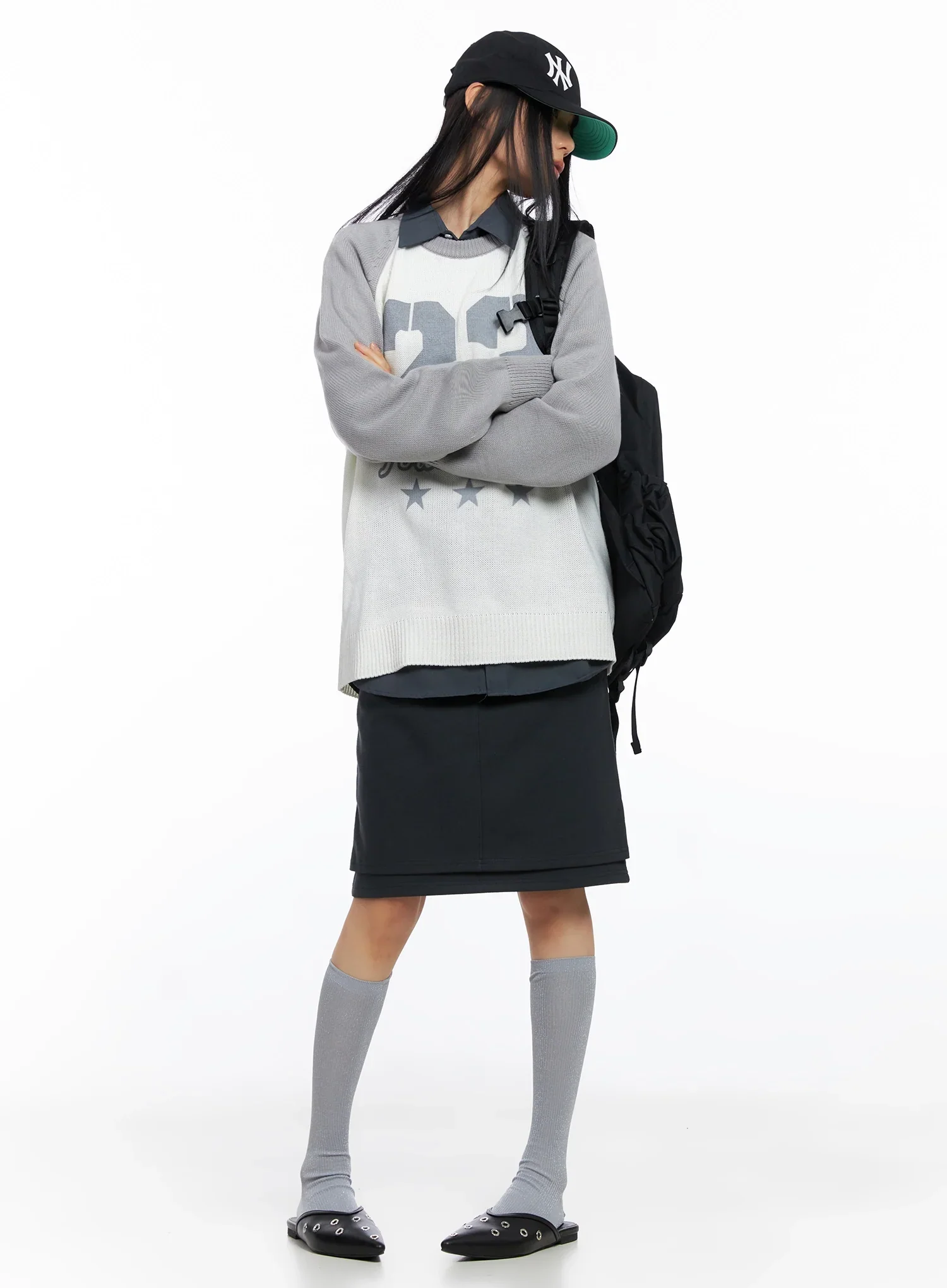 Versatile Double-Layered Midi Skirt IO517