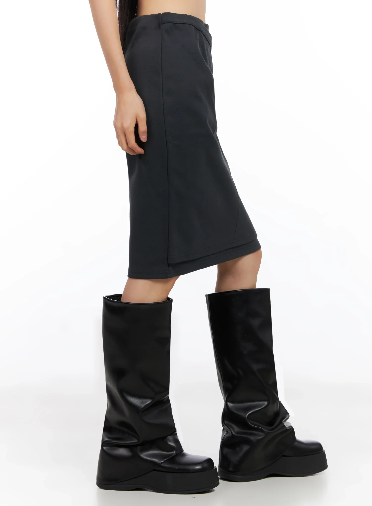 Versatile Double-Layered Midi Skirt IO517 - Image 10