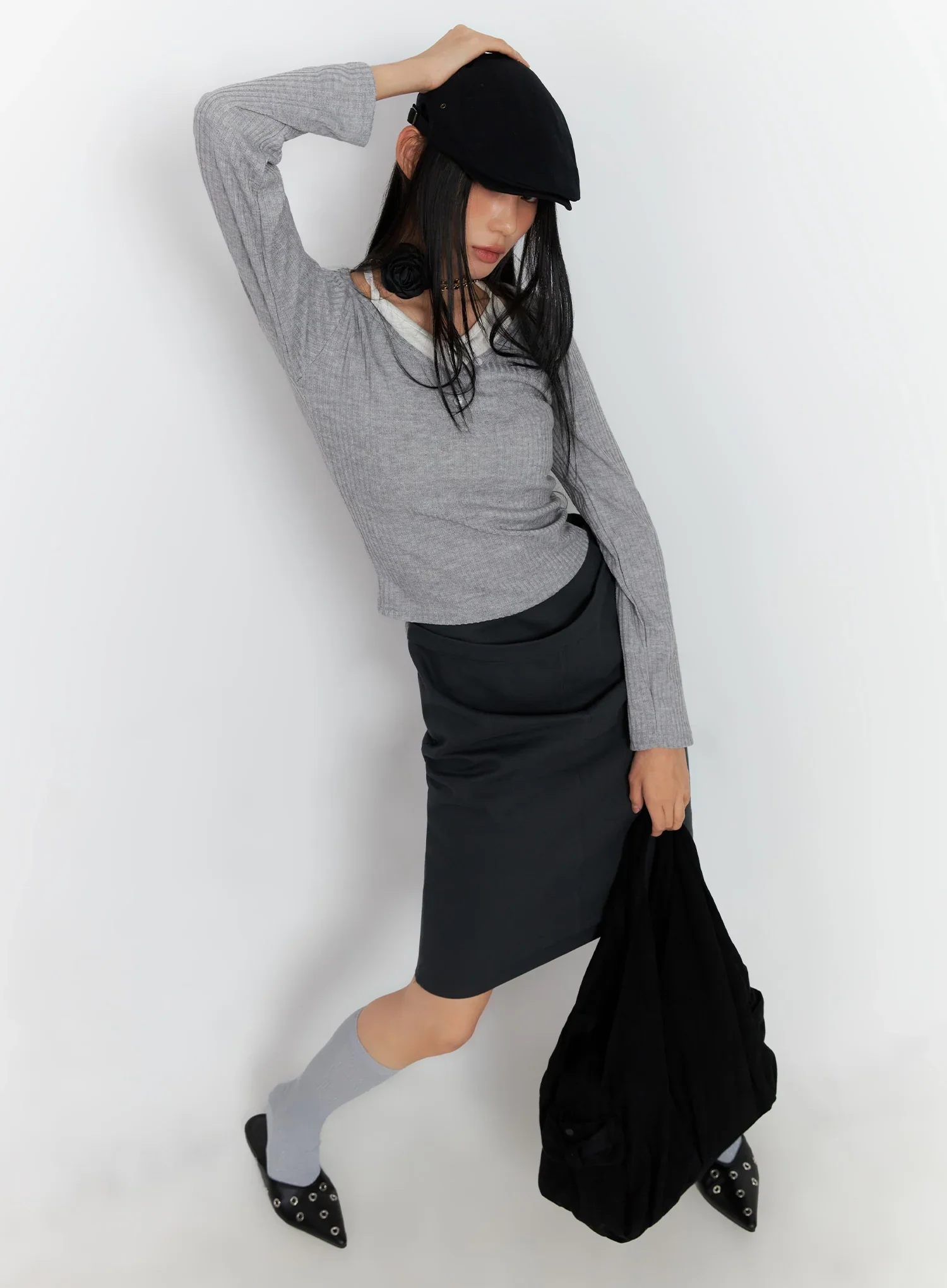 Versatile Double-Layered Midi Skirt IO517 - Image 12
