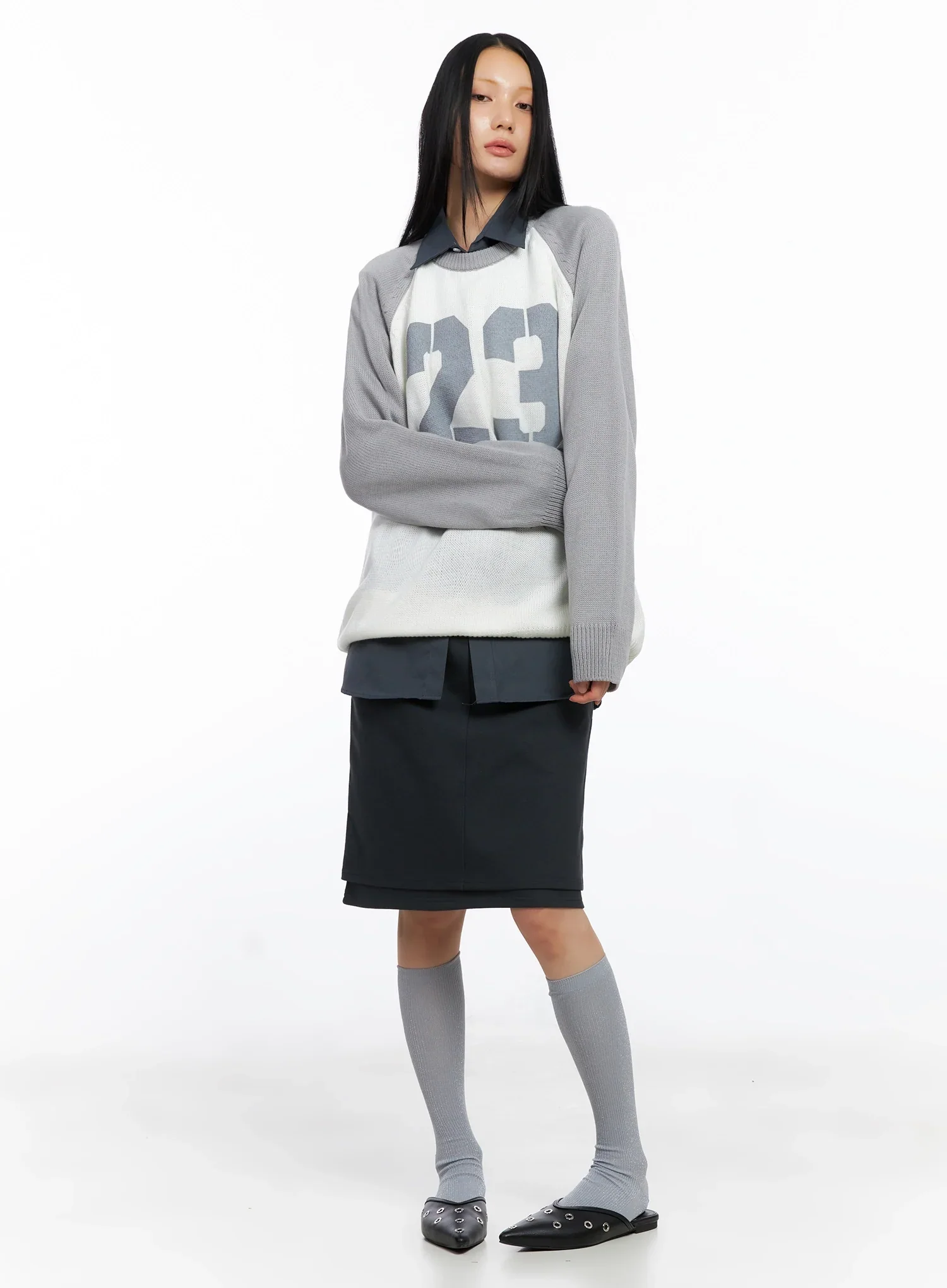 Versatile Double-Layered Midi Skirt IO517 - Image 3
