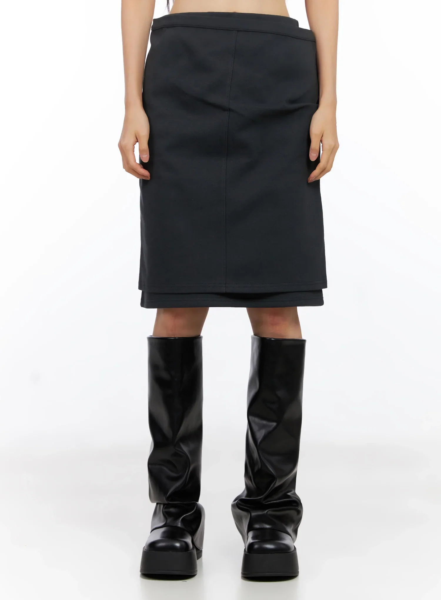 Versatile Double-Layered Midi Skirt IO517 - Image 6