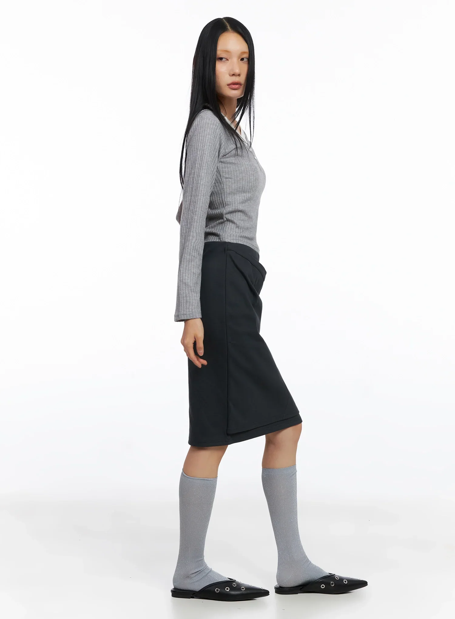 Versatile Double-Layered Midi Skirt IO517 - Image 8