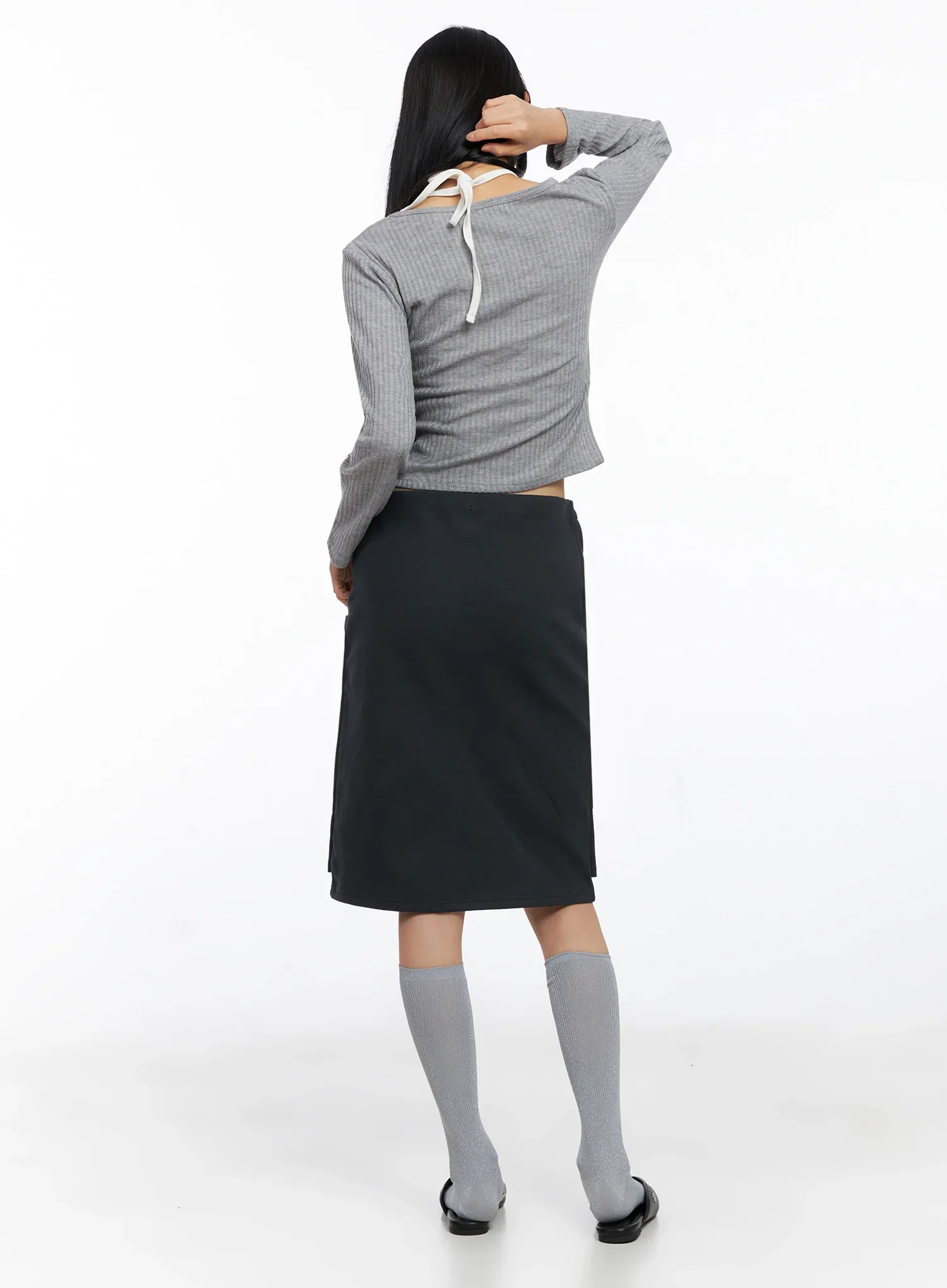 Versatile Double-Layered Midi Skirt IO517 - Image 9