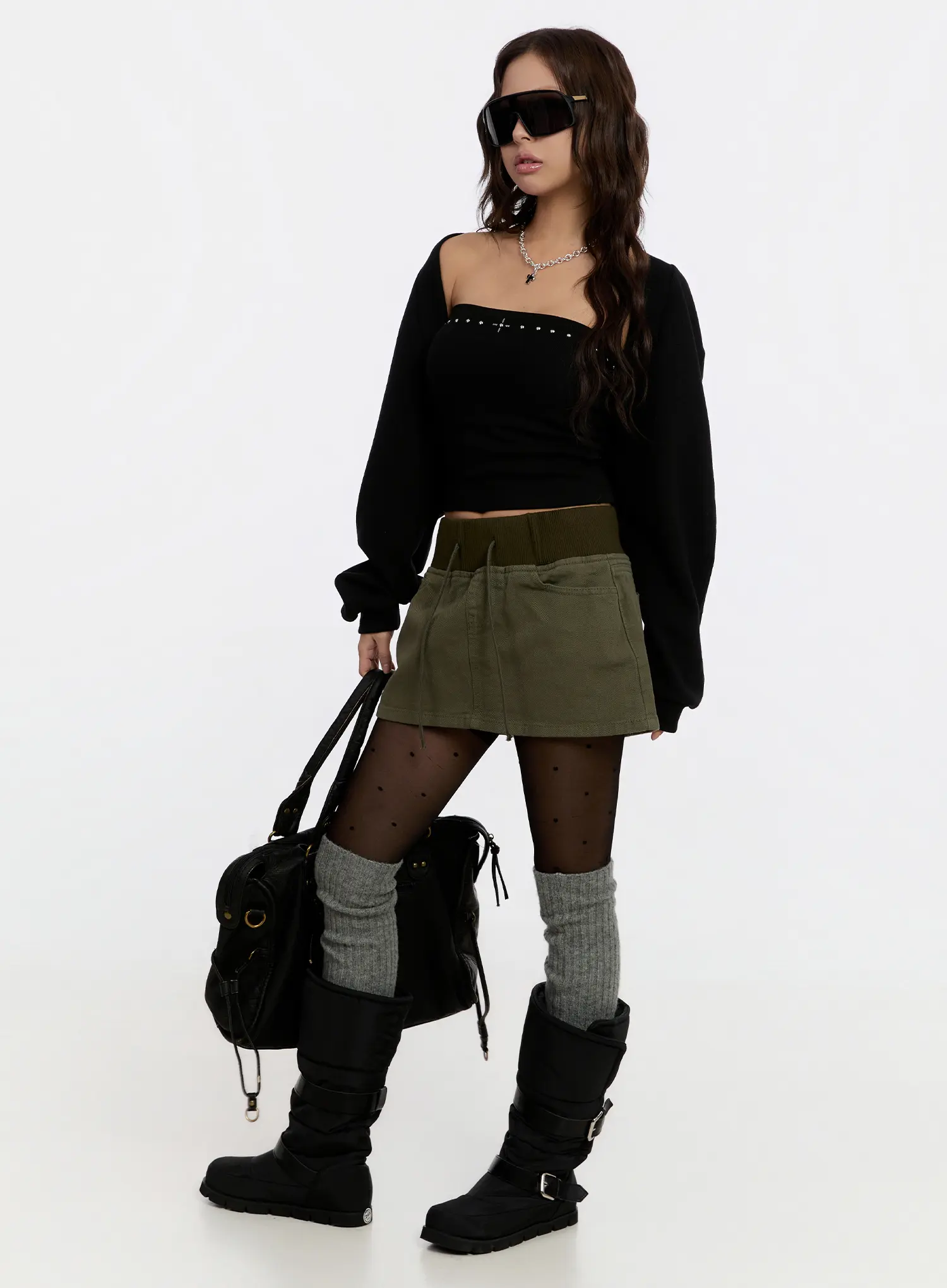 Vintage Cotton Mini Skirt CN527 - Image 5