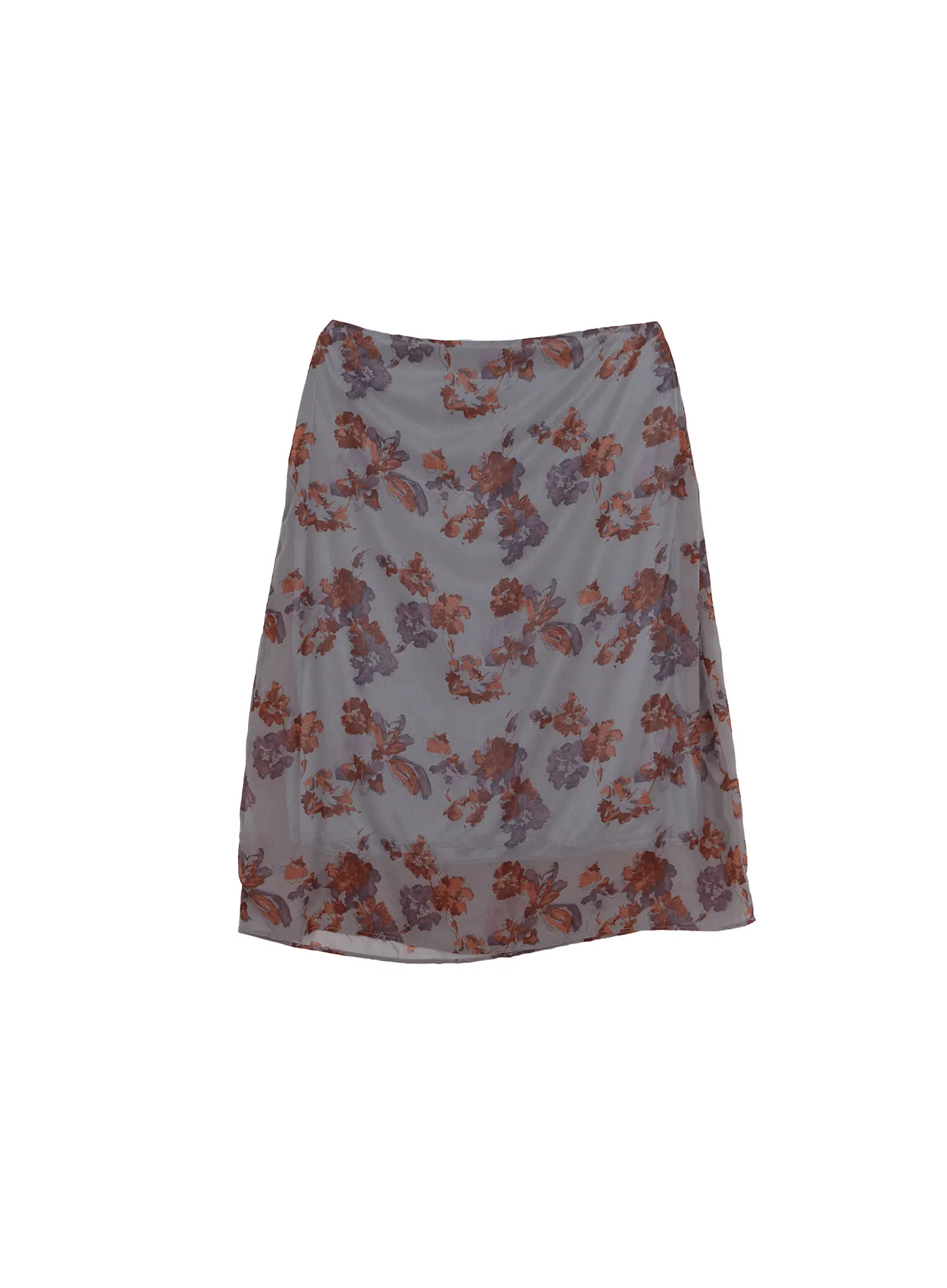 Vintage Floral Layered Midi Skirt CN510 - Image 9