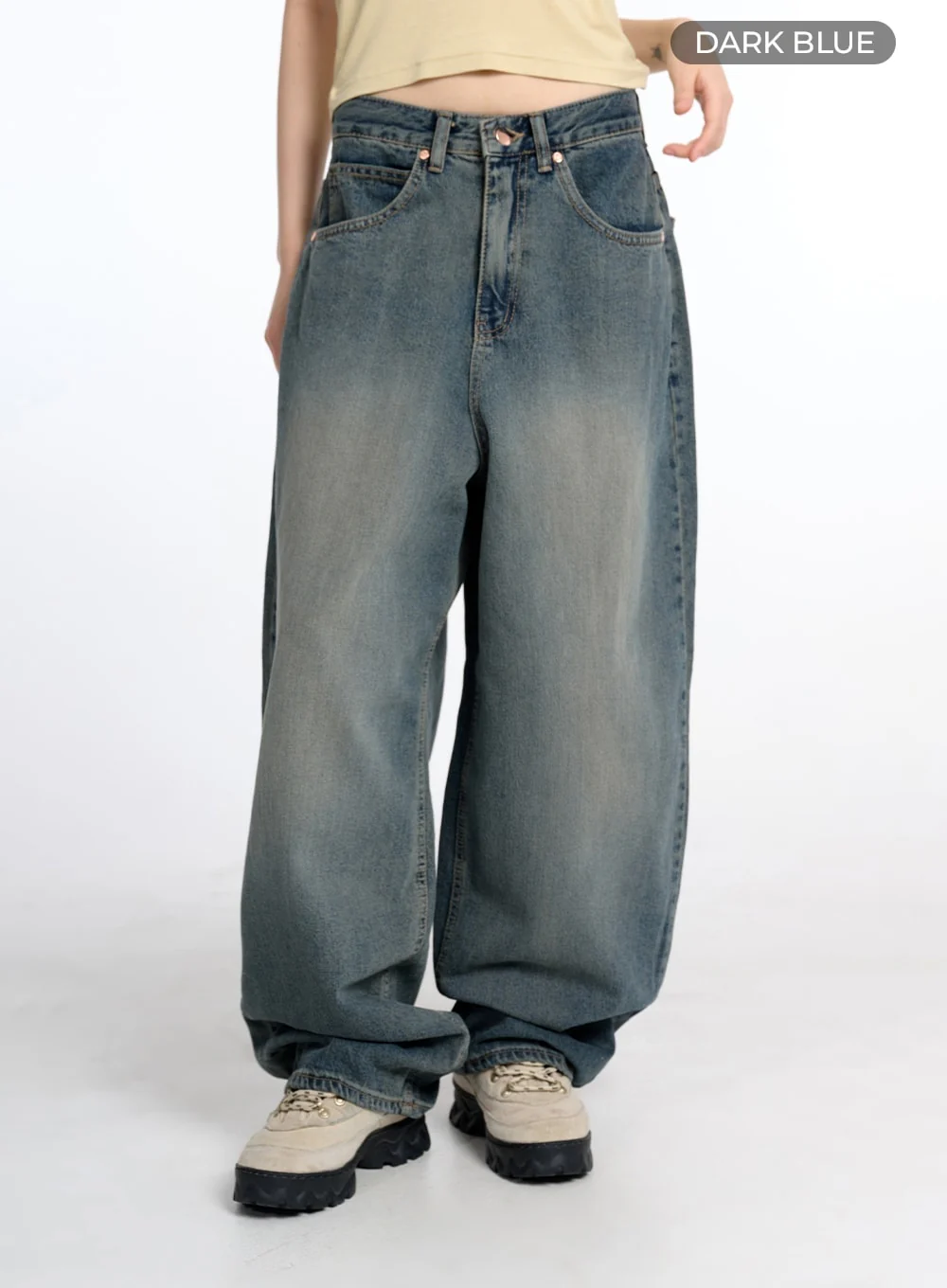 Vintage Low Rise Baggy Jeans CM415 - Image 7