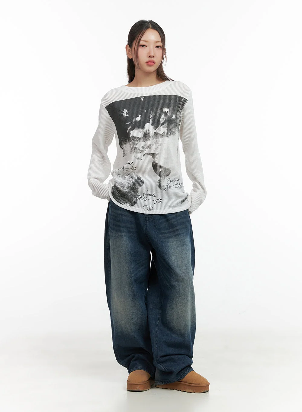 Vintage Print Long Sleeve Shirt CO417 - Image 3