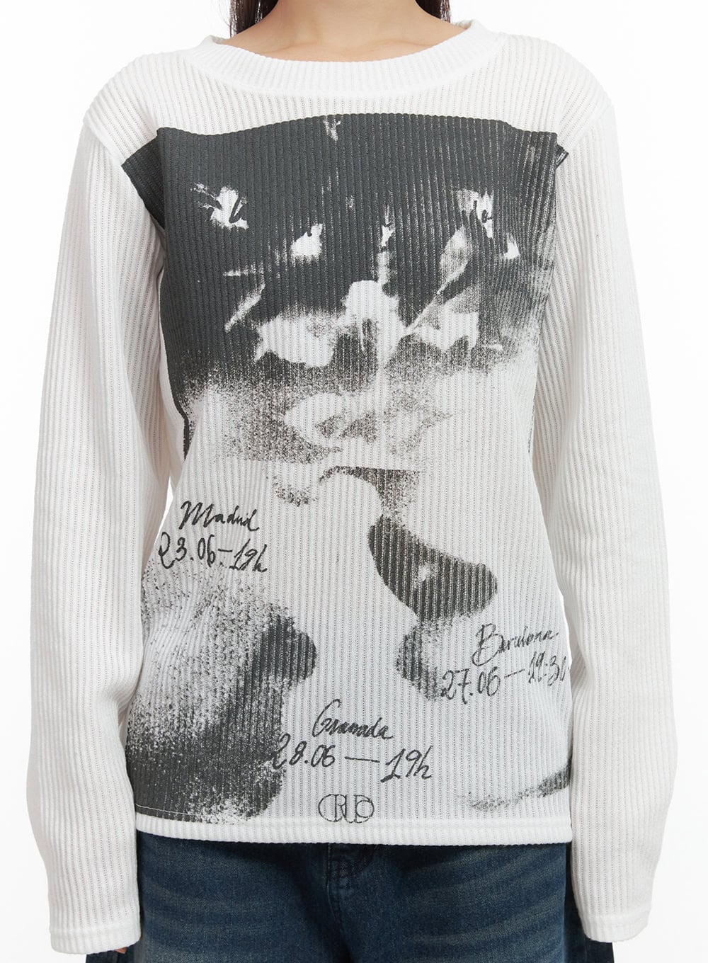 Vintage Print Long Sleeve Shirt CO417 - Image 4