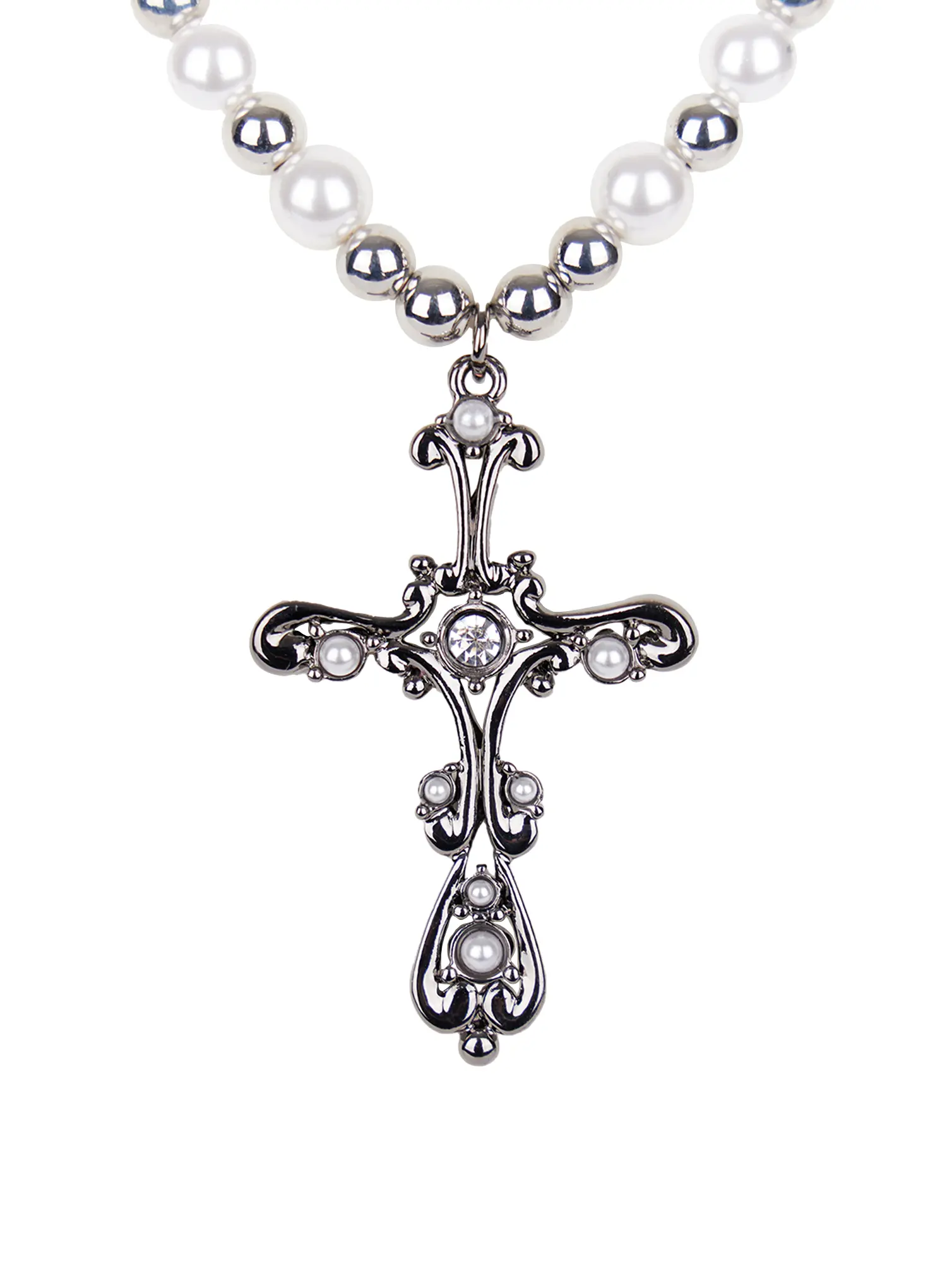 Vintage Style Faux Pearl Pendant Necklace CN511 - Image 5