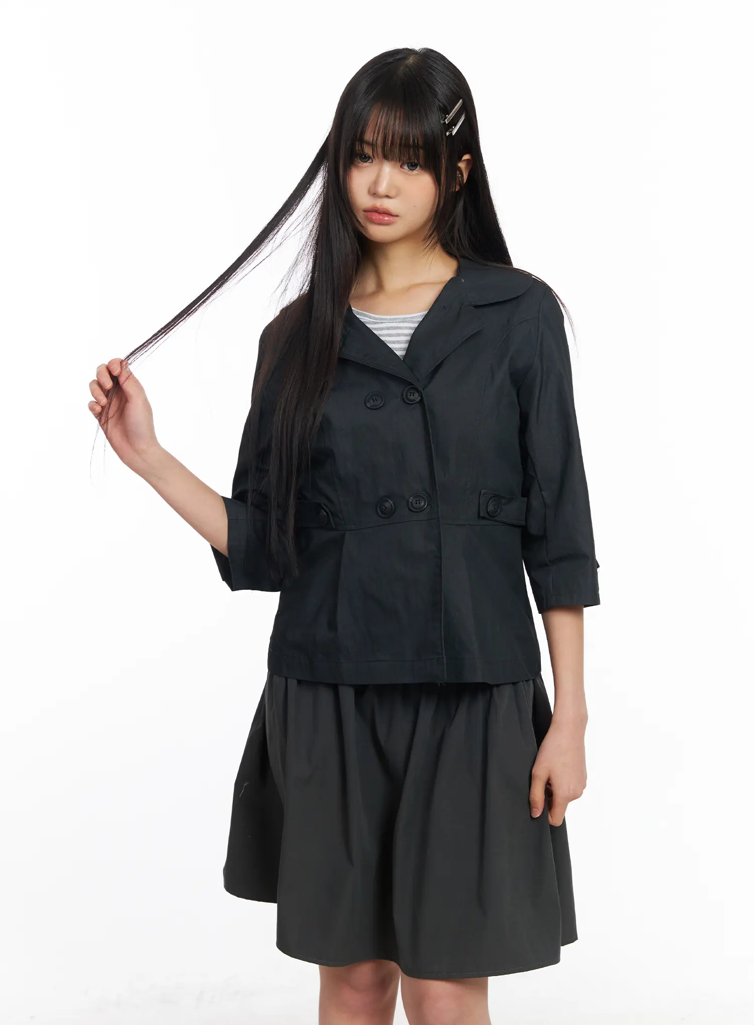 Vintage Three-Quarter Sleeve Shirt CF506 - Image 2