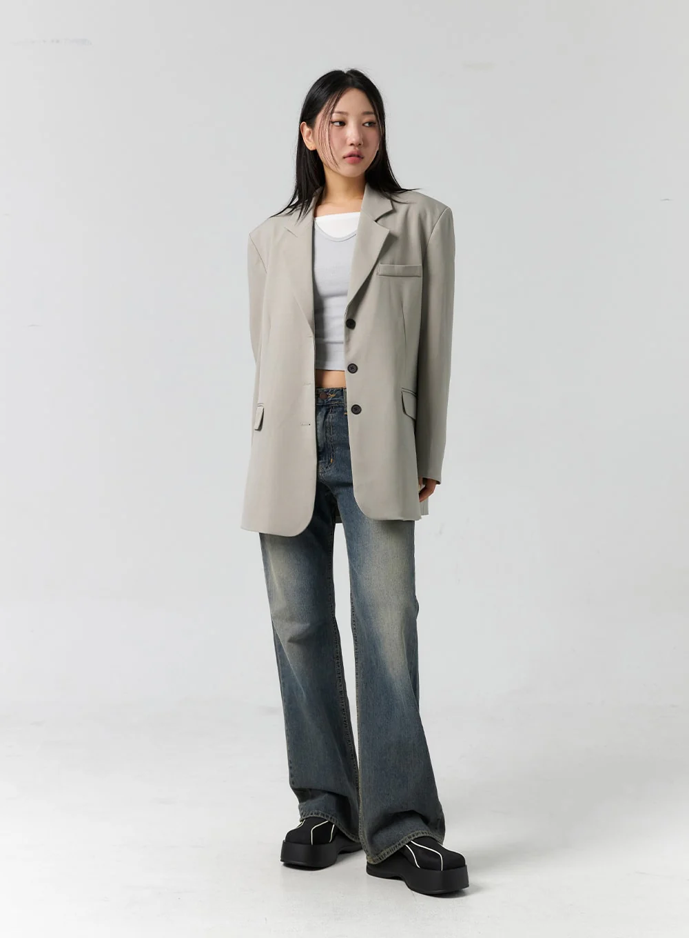 Vintage Wash Bootcut Jeans CS305 - Image 11