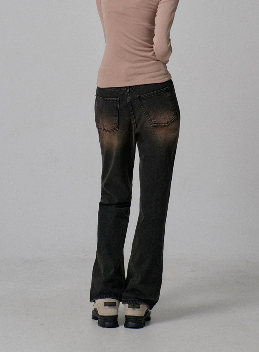 Vintage Wash Bootcut Jeans IJ310 - Image 3